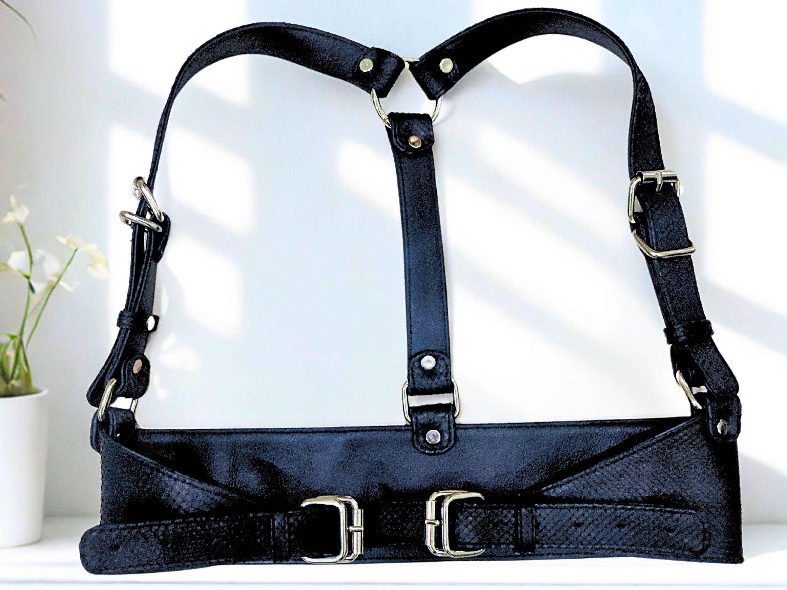 Handmade Y Strap Snakeskin Leather Waist Harness Size ONE SIZE - 5 Thumbnail
