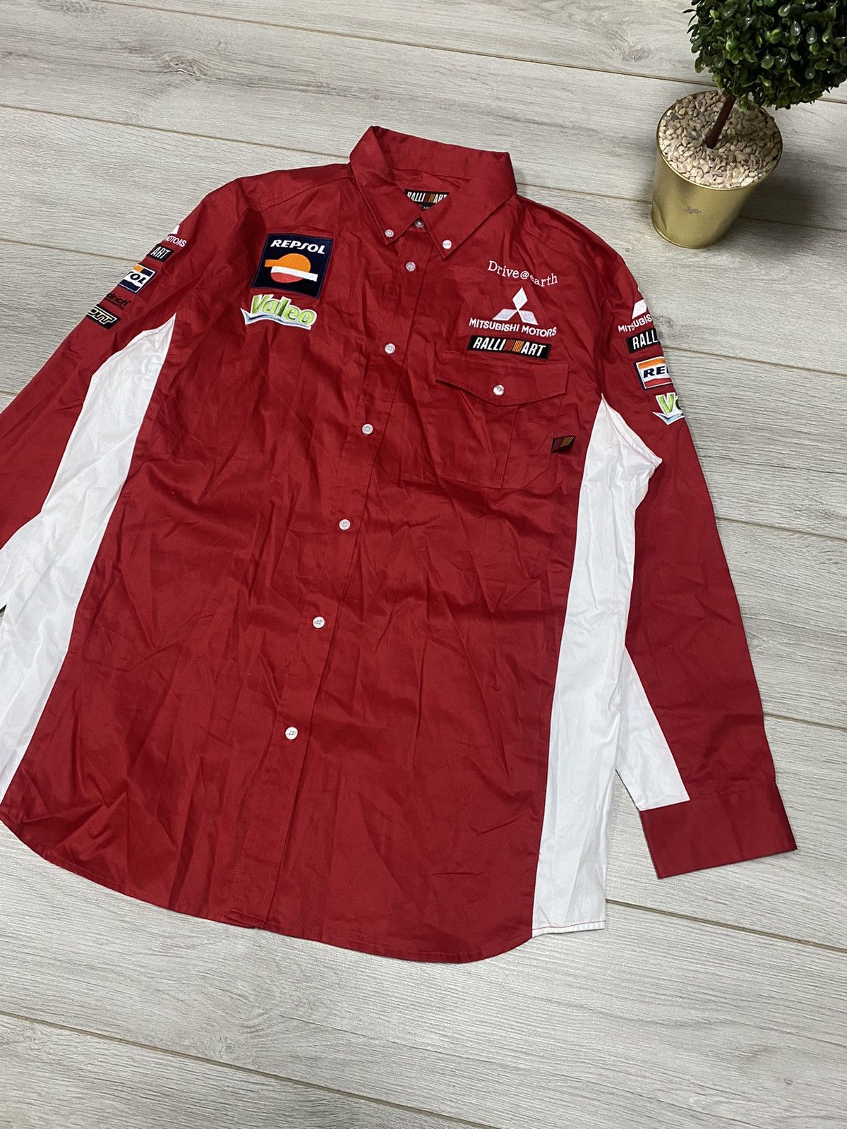 Vintage Repsol Gas Mitsubishi vintage racing shirt buttons Size US XXL / EU 58 / 5 - 3 Thumbnail