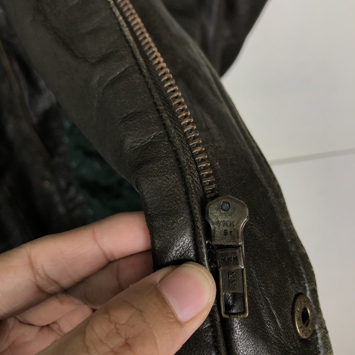 Japanese Brand 🔥Vtg Leather Jacket Biker Bondage Cargo Issey Miyake Japan Size US L / EU 52-54 / 3 - 16 Thumbnail