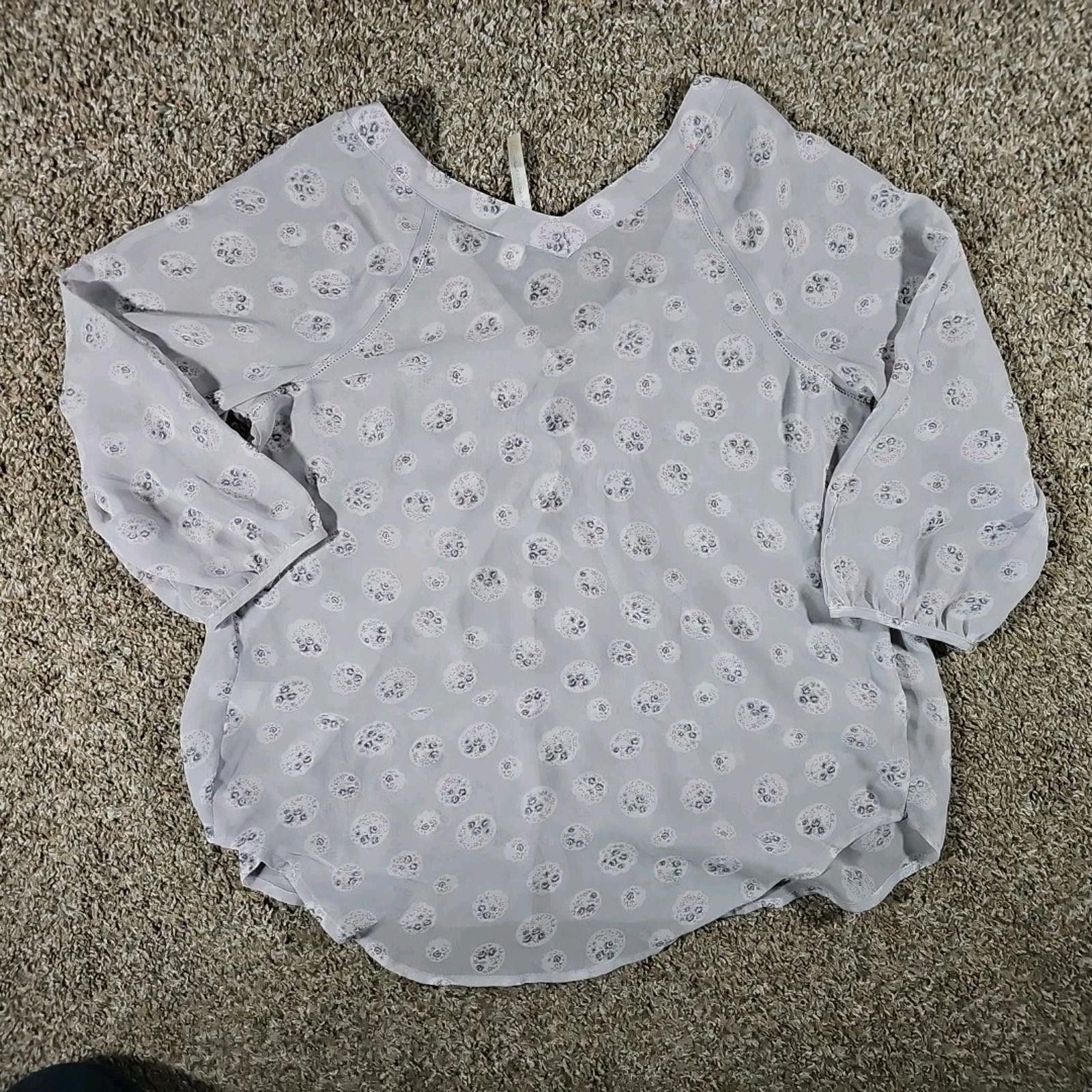 Other LC Lauren Conrad Sheer Blouse Floral M Size M / US 6-8 / IT 42-44 - 6 Thumbnail