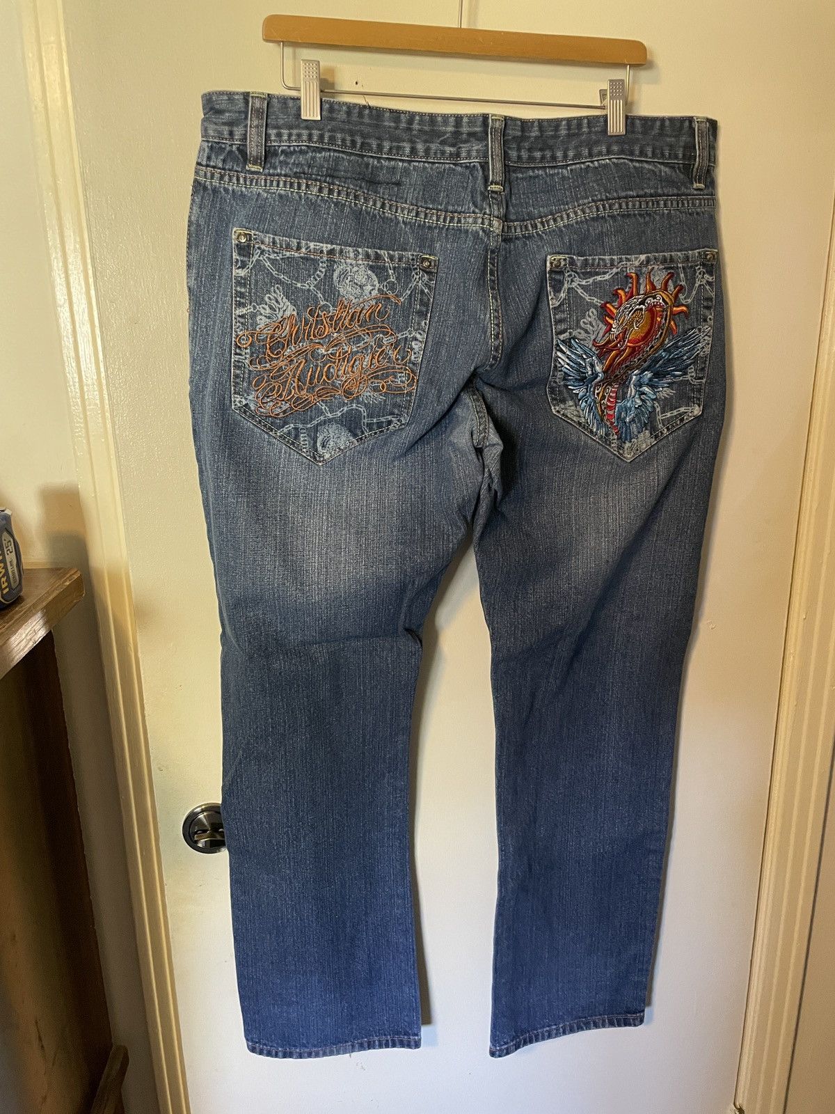 Christian Audigier Ed Hardy 38x32 Designer Quatzicoatl Pants Size US 38 / EU 54 - 1 Thumbnail