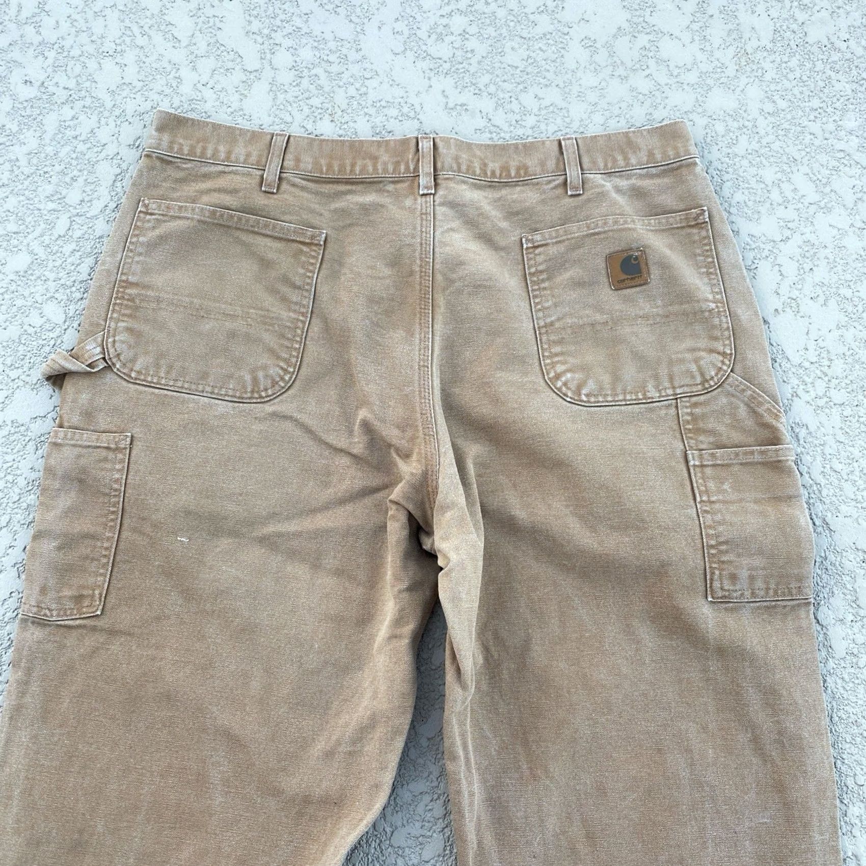 Carhartt Carhartt Pants Duck Dungaree Fit Canvas Tan Brown 40x30 Mens Carpenter Lined Canvas Pants 40 30 Size US 40 / EU 56 - 7 Thumbnail