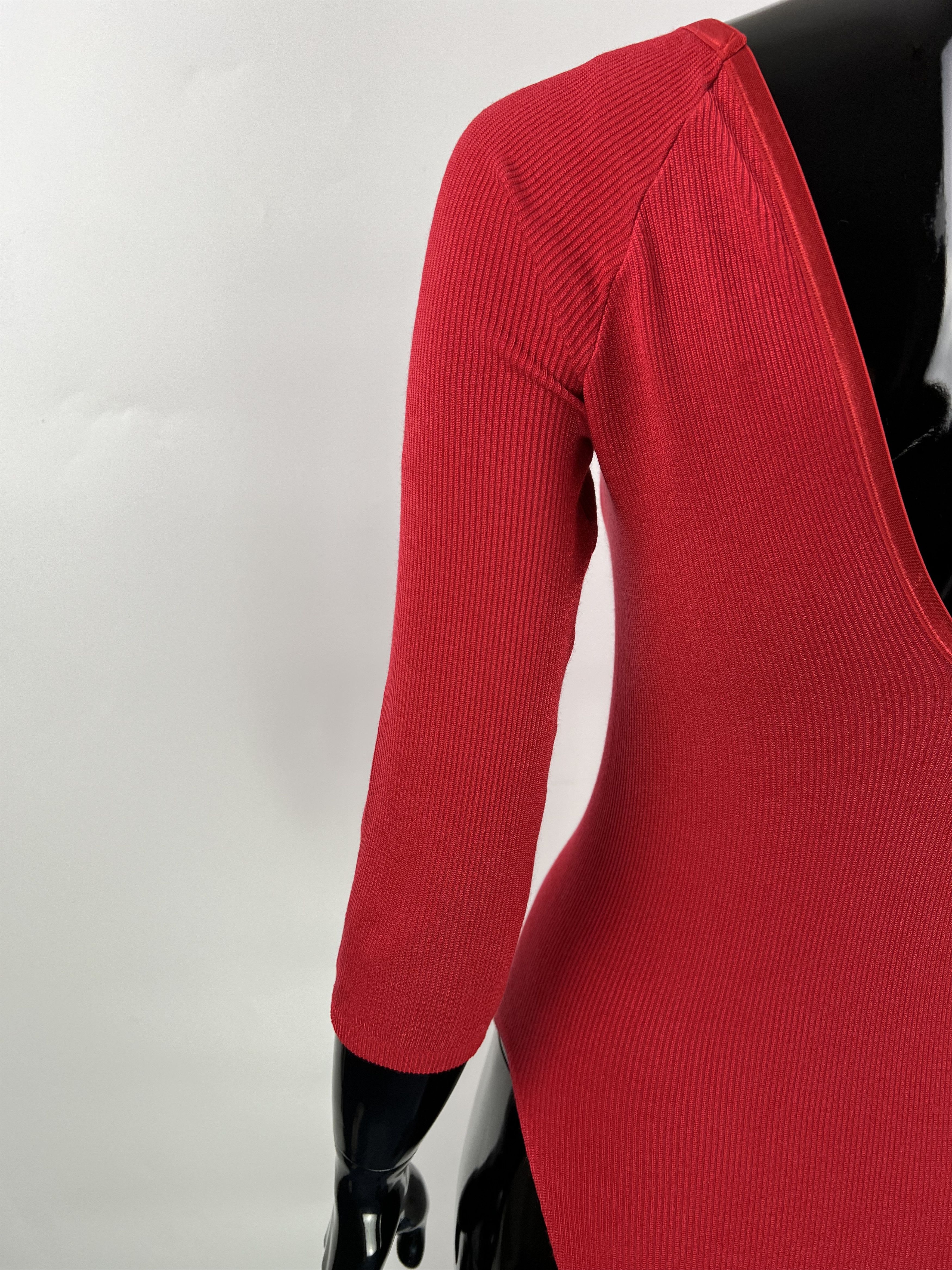 Wolford Wolford Red Ribbed Bodysuit Size M Size M / US 6-8 / IT 42-44 - 7 Thumbnail