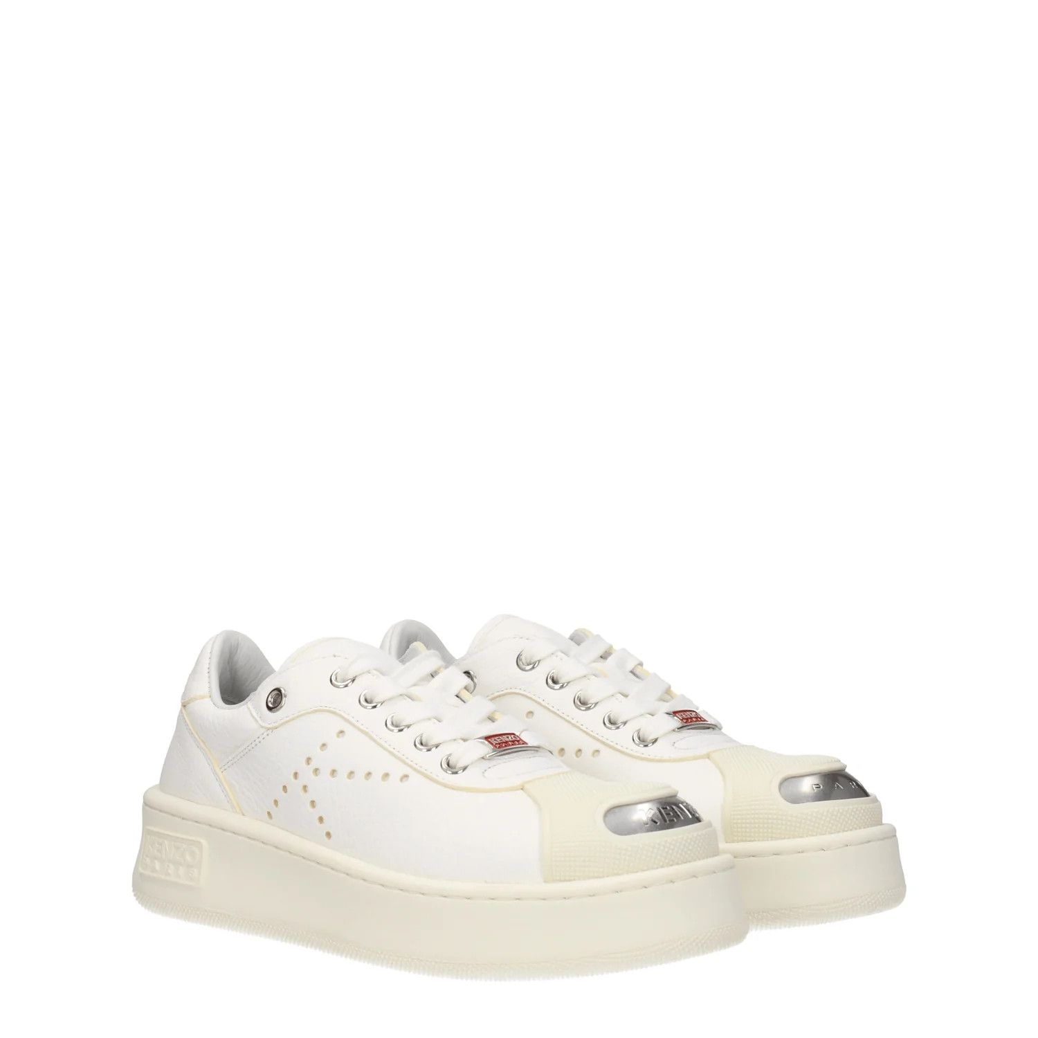 Kenzo ob1o1e1124 Leather Sneakers in White Size US 7 / IT 37 - 2 Thumbnail