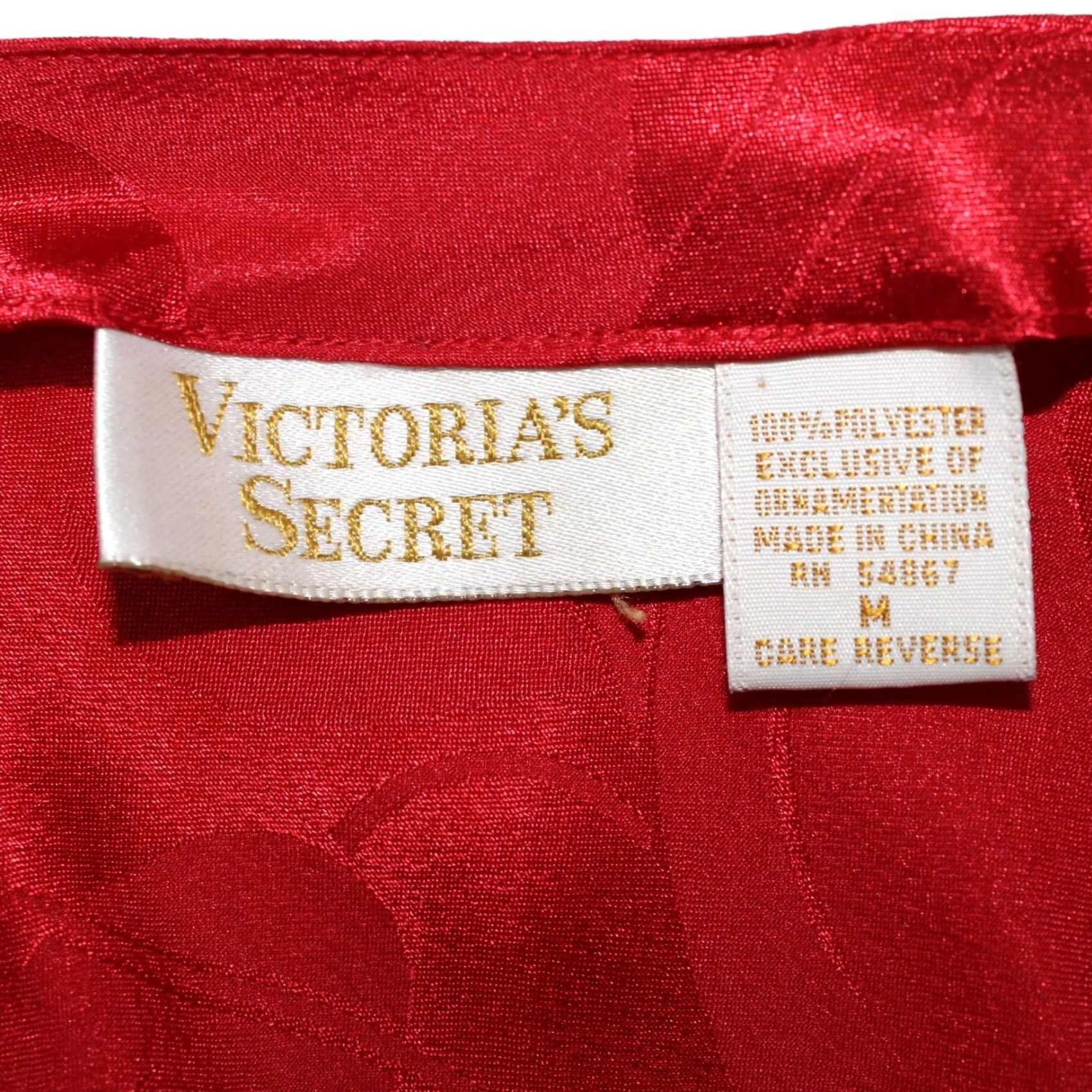 Victoria's Secret VINTAGE Victoria's Secret Night Gown Womens Medium Polyester Sleepwear Pullover Sleeveless Red 90s Size M / US 6-8 / IT 42-44 - 7 Thumbnail