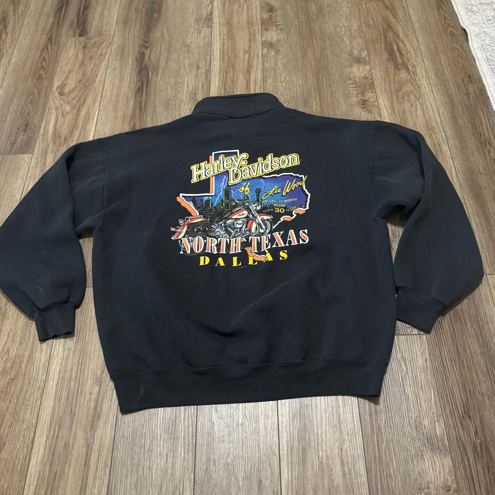 Harley Davidson Vintage 90s Harley Davidson Dallas Texas Biker Sweater Size US XXL / EU 58 / 5 - 1 Thumbnail