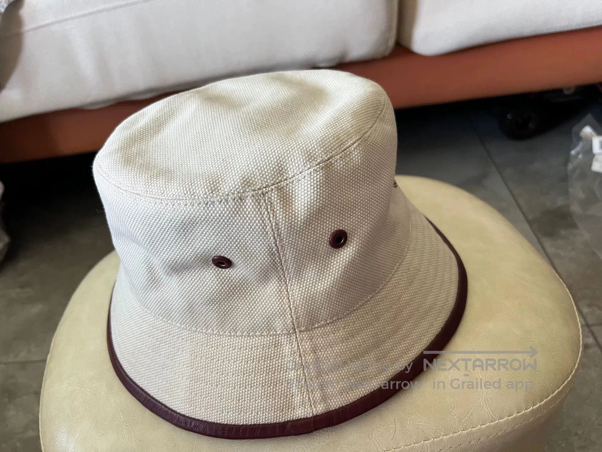 Burberry Burberry Canvas Lambskin Bucket Hat. Size ONE SIZE - 5 Thumbnail