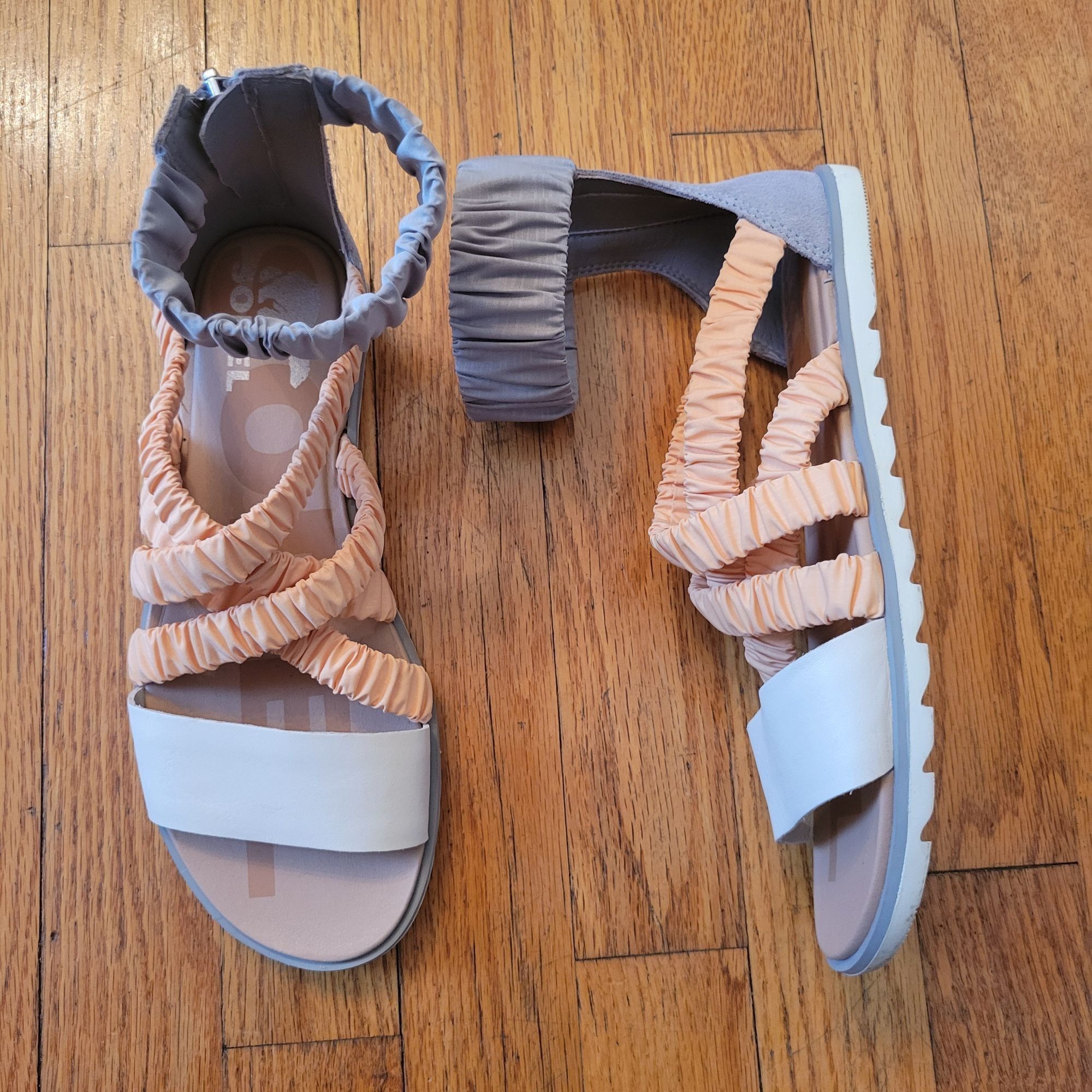SOREL Sorel 7 ELLA II Ankle Strap Orange Grey Summer Sandals Flat Size US 7 / IT 37 - 2 Thumbnail