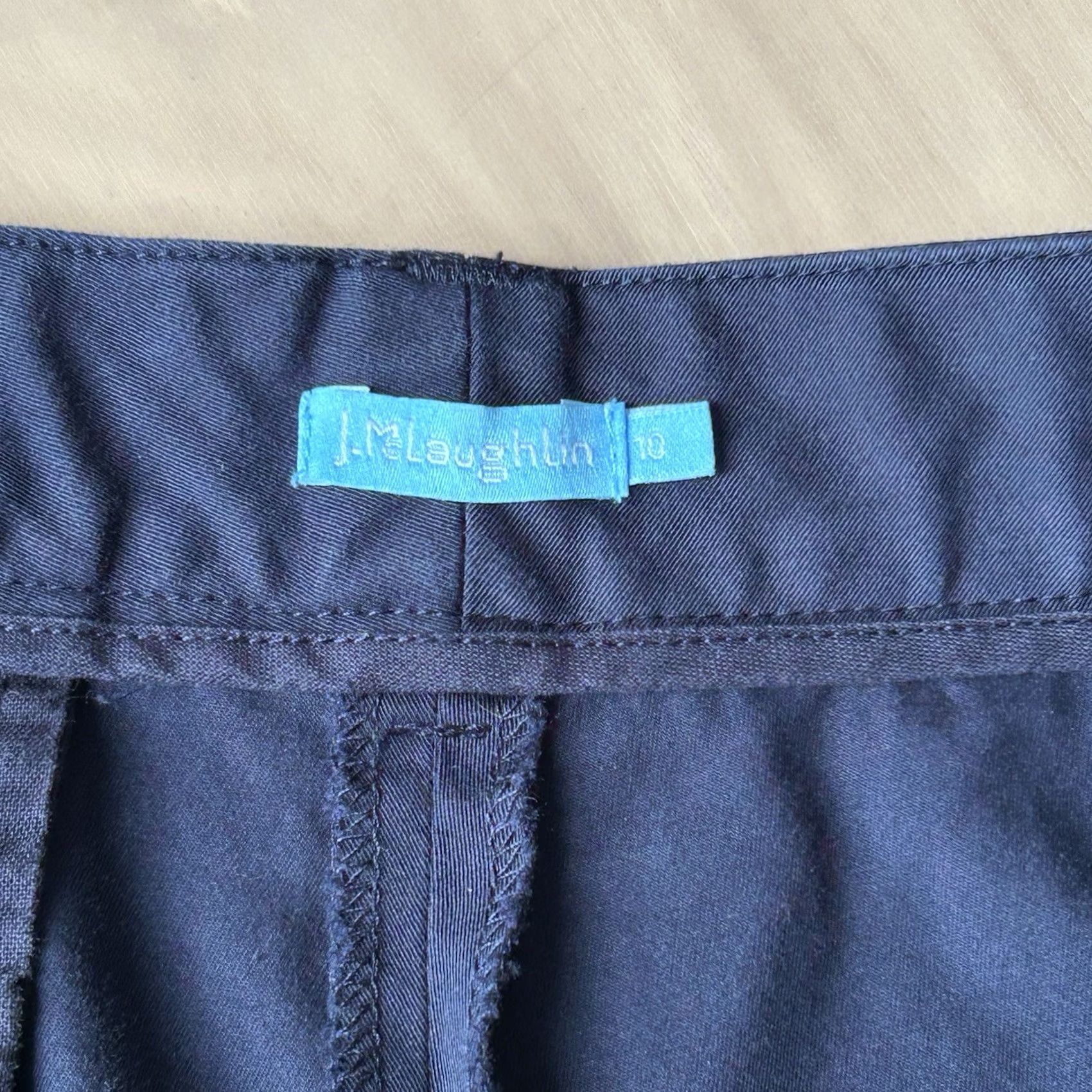 J.McLaughlin VINTAGE J. McLaughlin Chino Blue Scalloped Shorts 5” Inseam Women's 10 Size 32" / US 10 / IT 46 - 4 Thumbnail