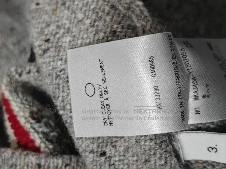 Thom Browne Thom Browne Gray striped Christmas dog sweater Size US L / EU 52-54 / 3 - 5 Thumbnail