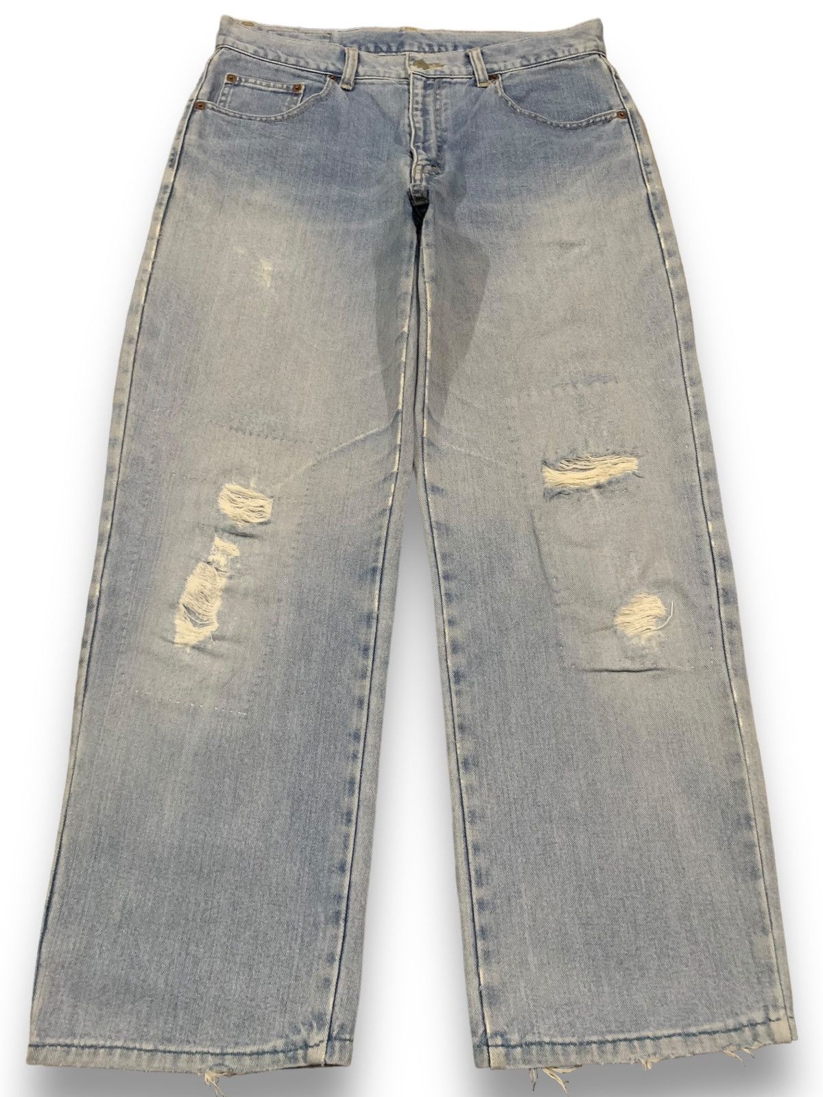 Japanese Brand Vintage Japanese Brand Roadace Baggy Distressed Jeans Size US 32 / EU 48 - 1 Thumbnail