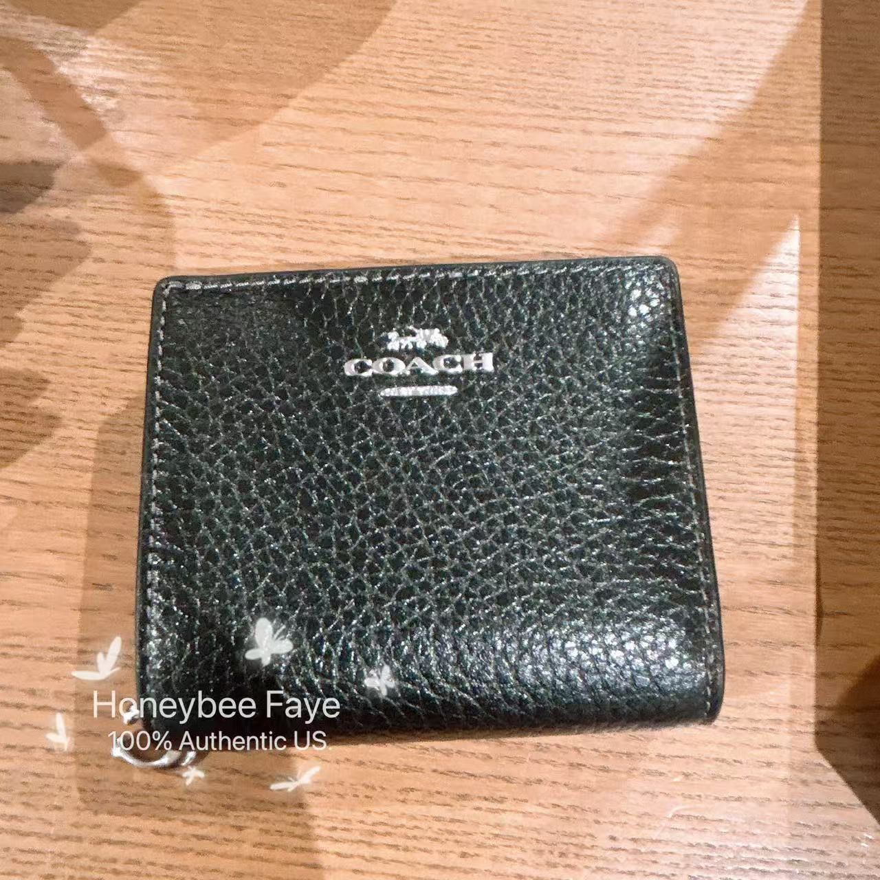 Coach Snap Wallet Silver/Black CBO77 Size ONE SIZE - 1 Thumbnail