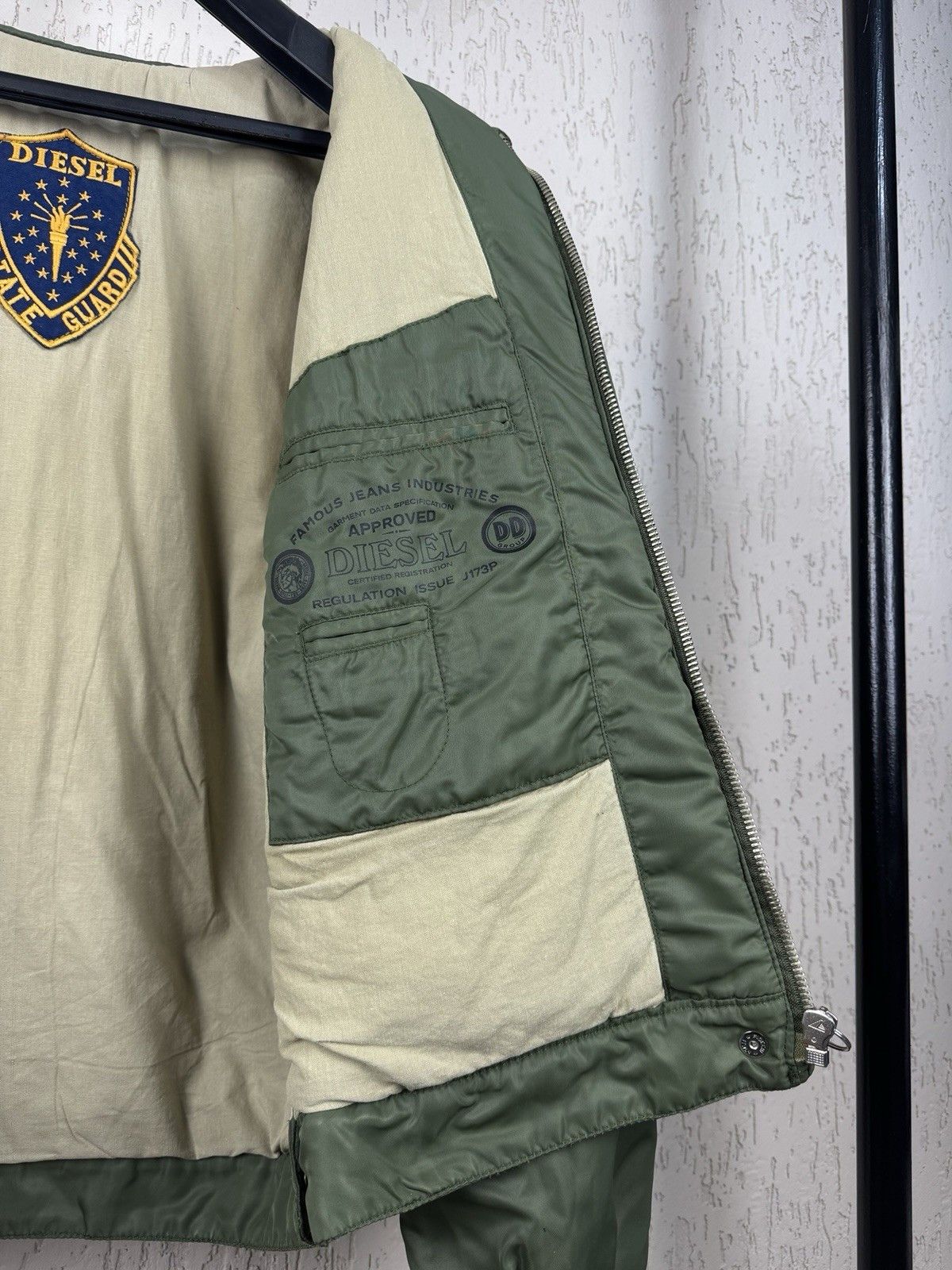Diesel × Vintage Diesel State Guard Military Bomber Jacket Made In Italy Size US XL / EU 56 / 4 - 9 Thumbnail