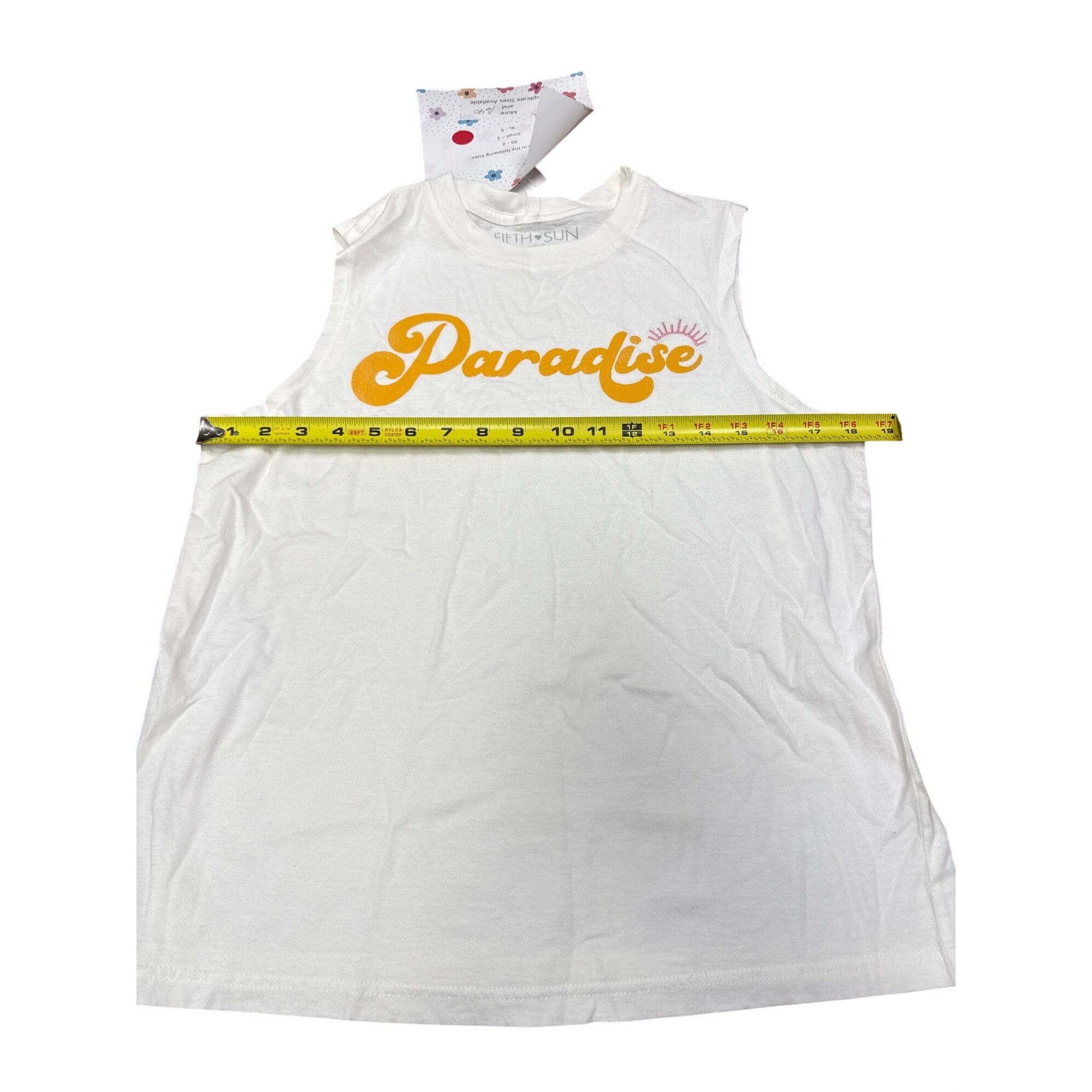 Other Paradise Graphic Sleeveless Tank Top White & Yellow Womens C Size S / US 4 / IT 40 - 4 Thumbnail