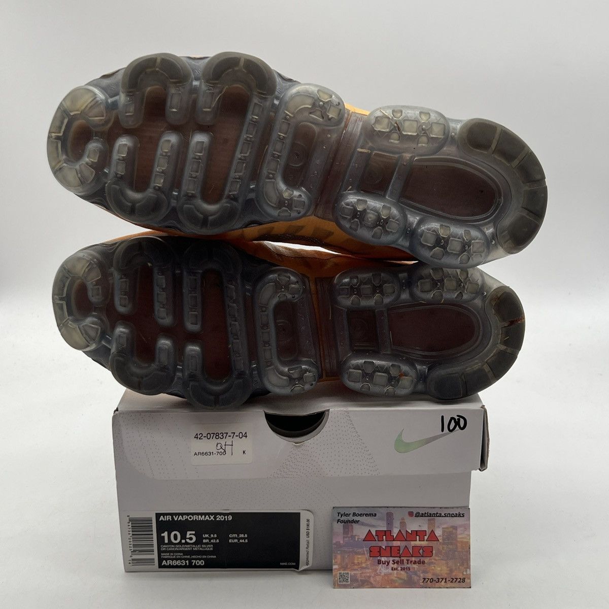Nike Air VaporMax canyon gold Size US 10.5 / EU 43-44 - 8 Thumbnail