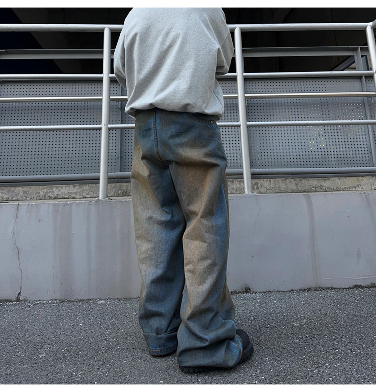 Jean × Vintage Oversized Wide Leg Denim Jeans Size US 32 / EU 48 - 6 Thumbnail