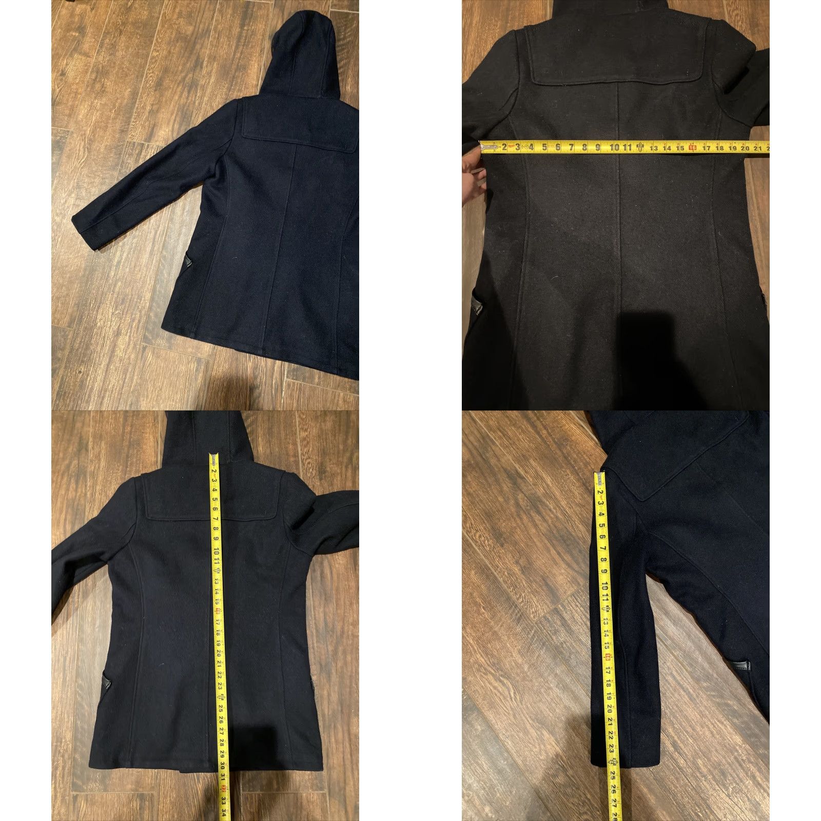 Schott SCHOTT NYC Wool Duffle Coat Blue Hood Toggle Buttons Hood Canada Womens Small Satin Lining Winter Coat Vintage No Size S / US 4 / IT 40 - 9 Thumbnail