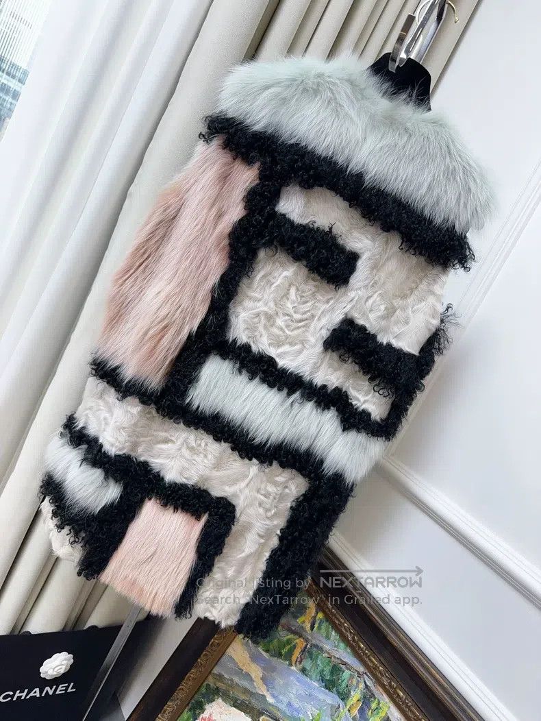 Fendi Fendi Colorful Double F Logo Mixed Fur Vest Jacket Size XS / US 0-2 / IT 36-38 - 2 Thumbnail