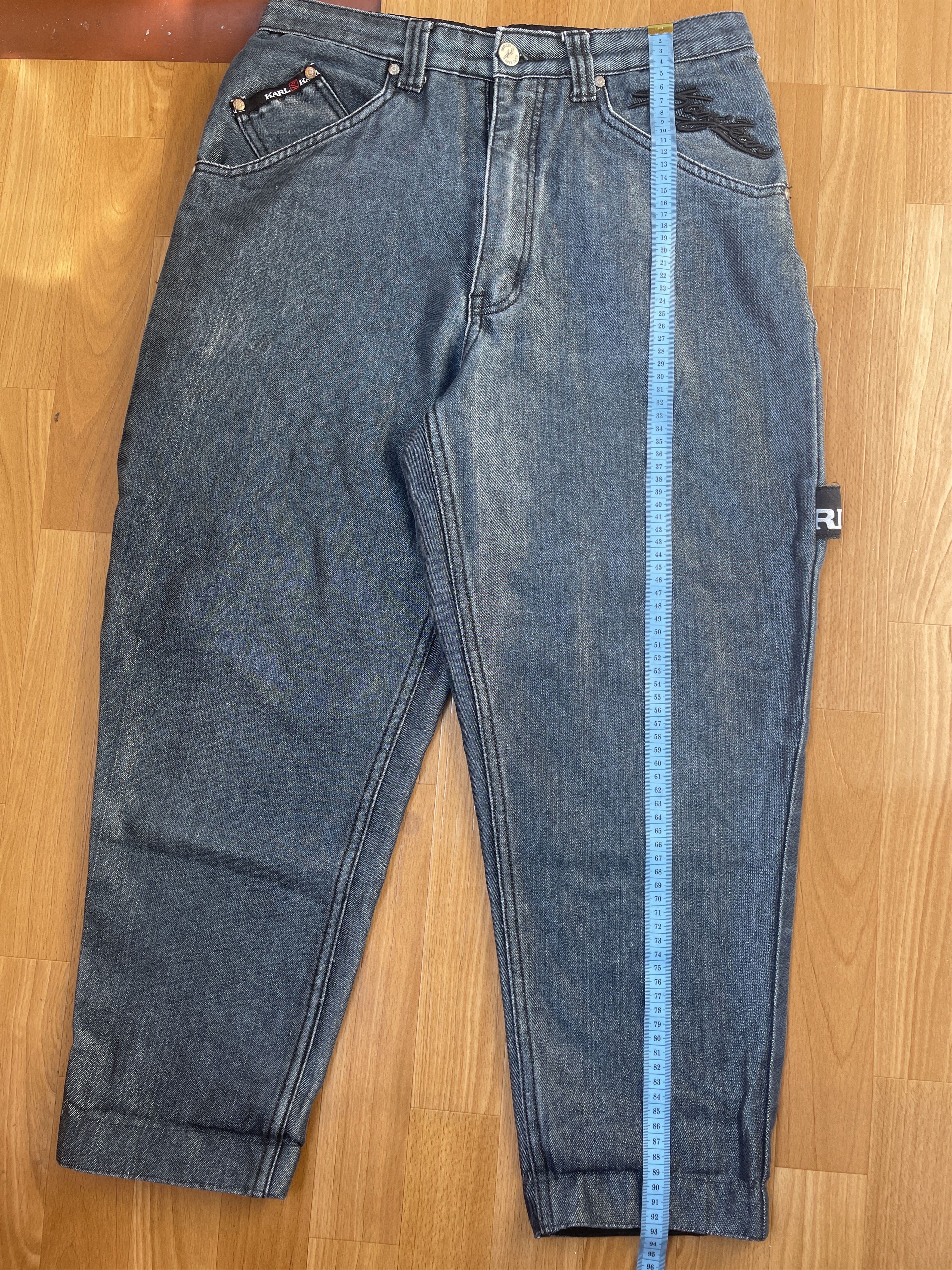 Karl Kani KARL KANI jeans shiny vintage baggy jeans silver metallic 30 Size US 30 / EU 46 - 16 Thumbnail