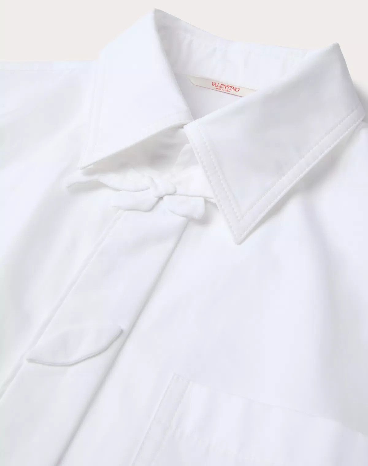 Valentino oc11z0725 Cotton Poplin Jumpsuit in White Size US 34 / EU 50 - 7 Thumbnail