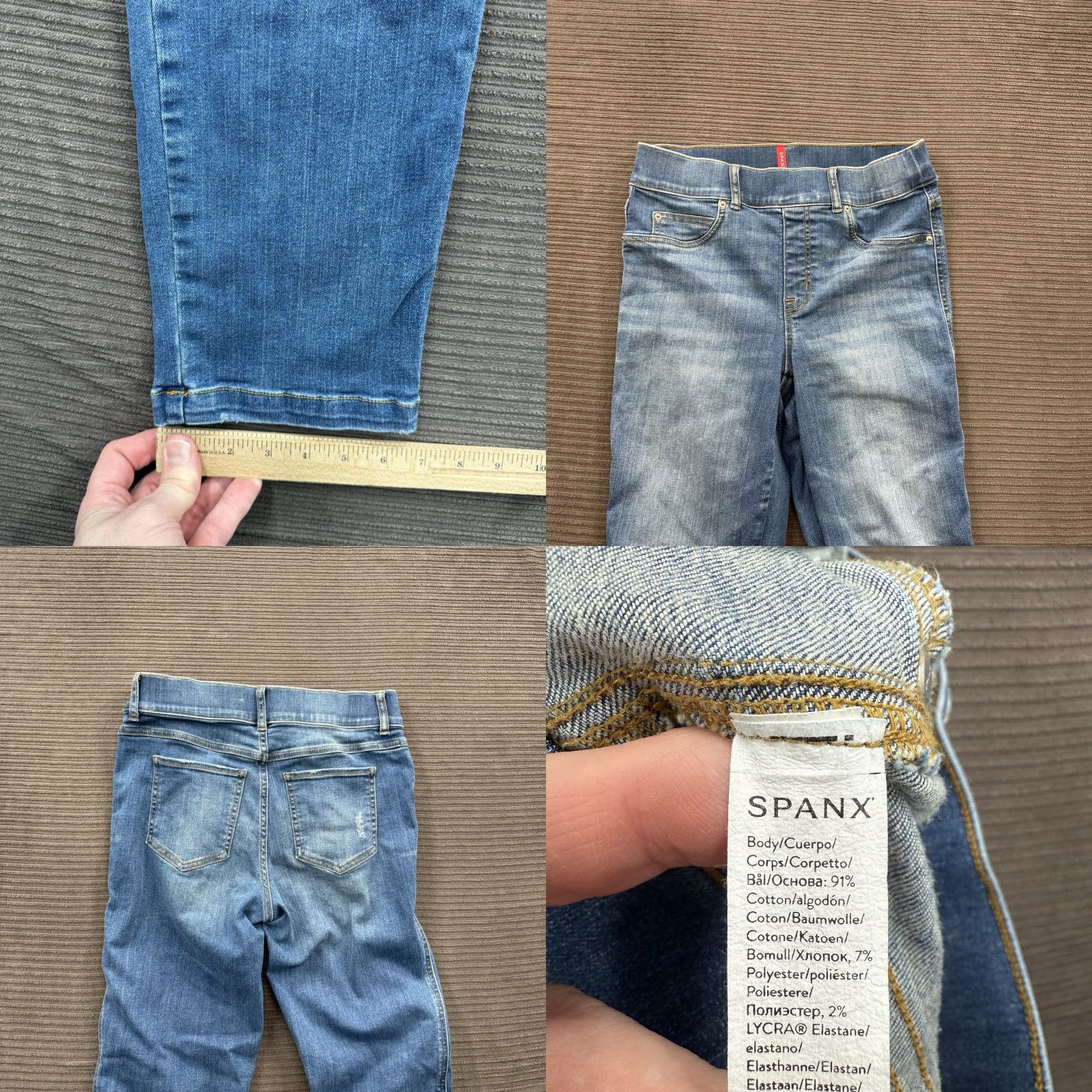 Spanx Spanx Jeans Women Medium Blue Cotton Denim Pull On Regular Stretch Comfort Casual Bohemian City Hipster 26 Inseam 28 Waist Size 32" / US 10 / IT 46 - 8 Thumbnail