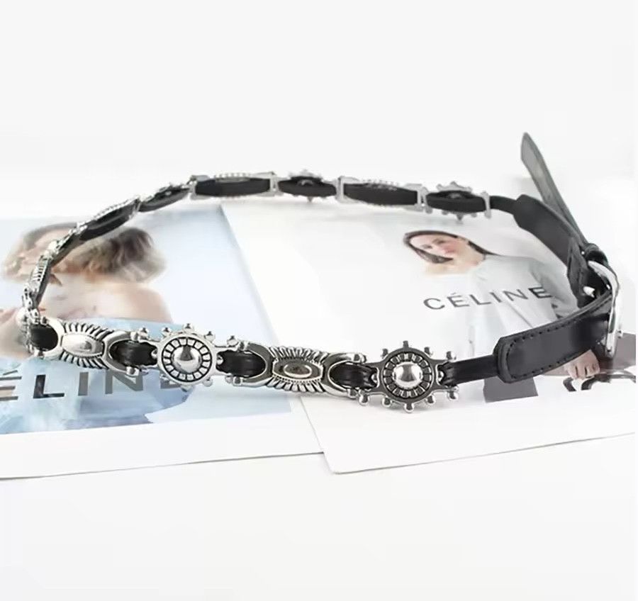 Japanese Brand Punk Chain Metal Pin buckle Belt Size ONE SIZE - 2 Thumbnail