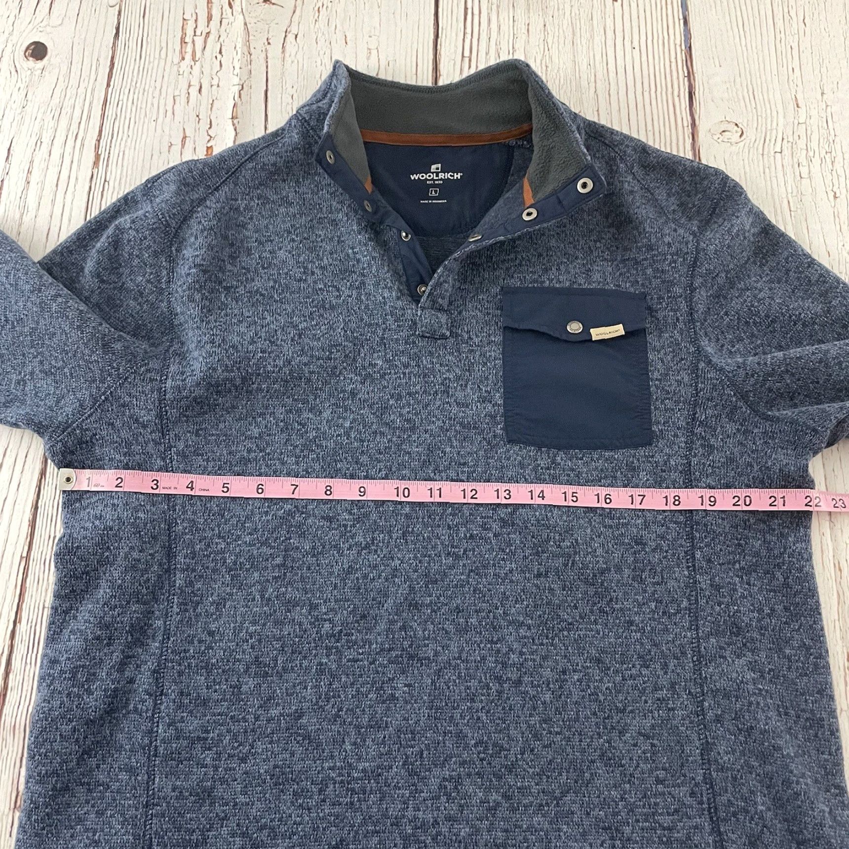 Vintage Woolrich Jacket Fleece Woolrich Pullover Blue Large Men Size US L / EU 52-54 / 3 - 5 Thumbnail
