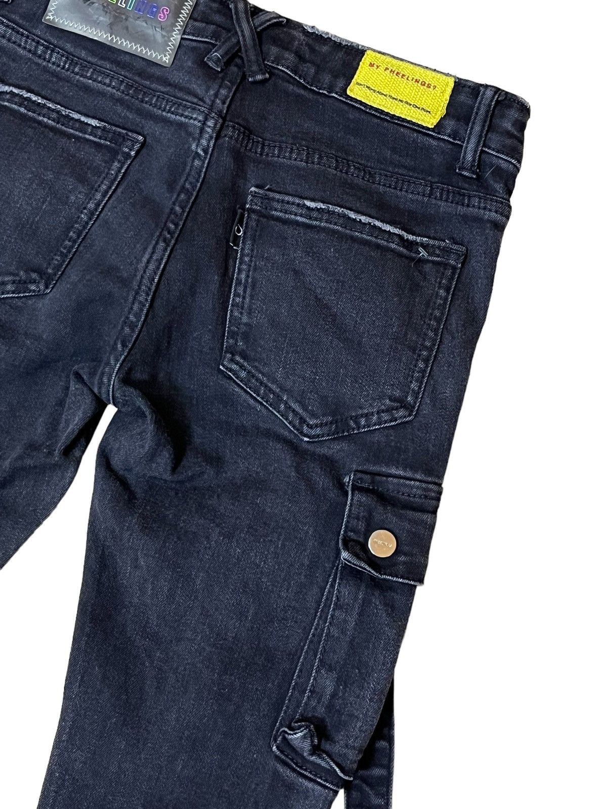 Le Grande Bleu (L.G.B.) SICK🔥PHEELINGS STACKED BONDAGE STRETCH COTTON FLARE JEANS Size US 30 / EU 46 - 10 Thumbnail