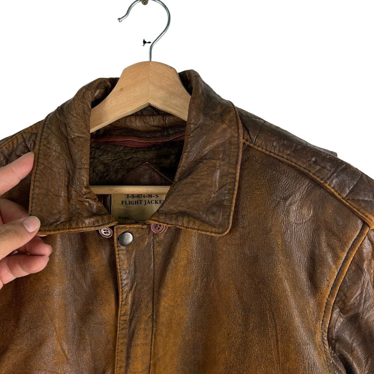 Vintage 🔥VTG GENUINE LEATHER JACKET FLIGHT RIOT RIOT BONDAGE Size US M / EU 48-50 / 2 - 8 Thumbnail