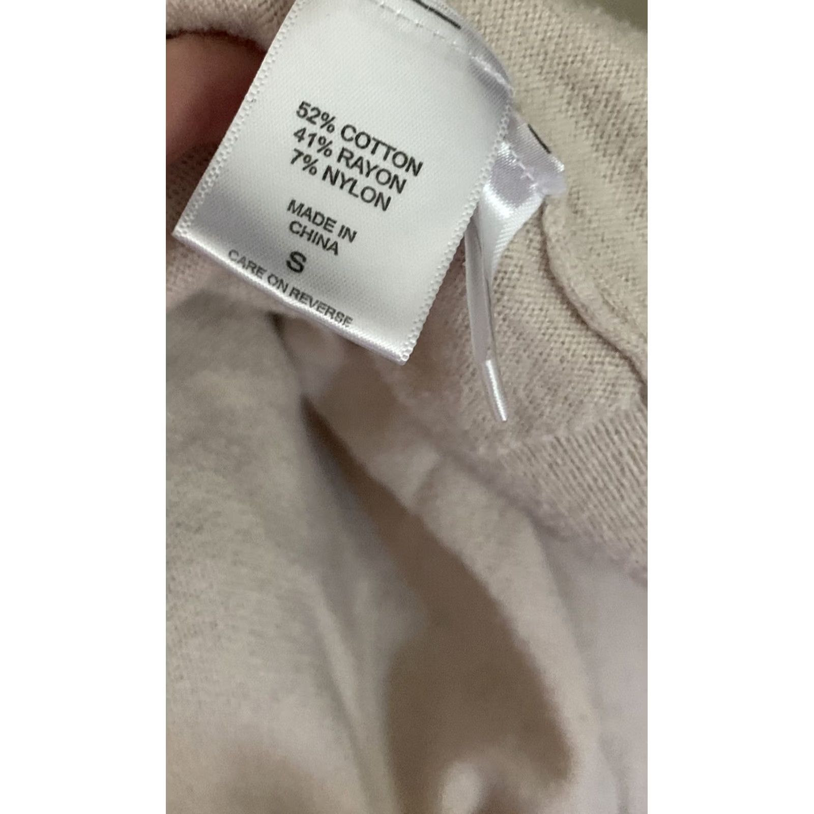 Vintage New York & Company Cardigan Sweater Women’s Tan Beige Gold Stud Detail Size S Knit Cotton Rayon Nylon Size S / US 4 / IT 40 - 7 Thumbnail