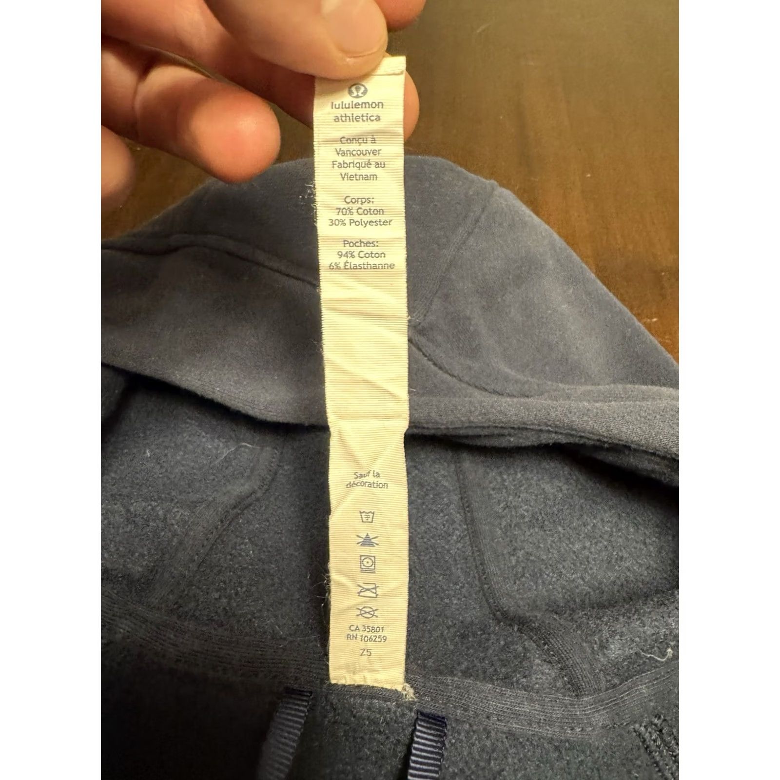 Lululemon Lululemon Hooded Jacket Navy Blue Size 6 Full Zip Women’s Z50416 Size M / US 6-8 / IT 42-44 - 5 Thumbnail