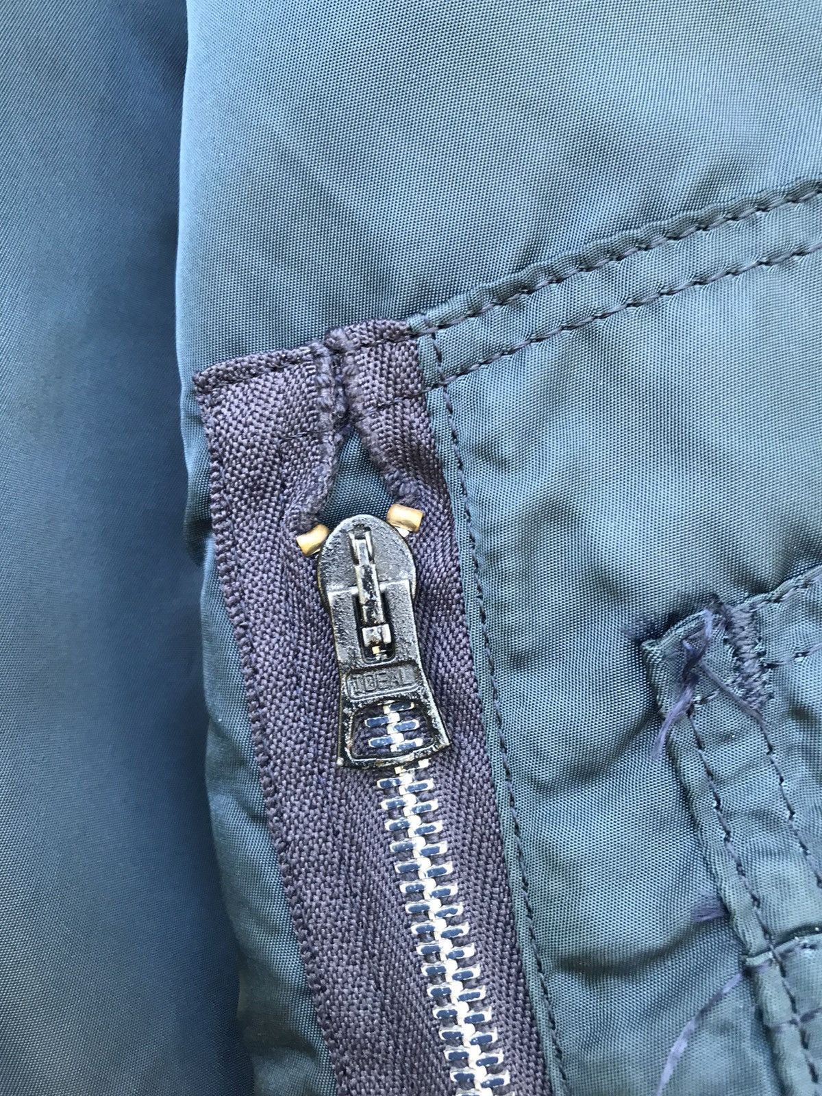 RARE VINTAGE 70s ALPHA INDUSTRIES MA1 BOMBER IDEAL ZIPPER