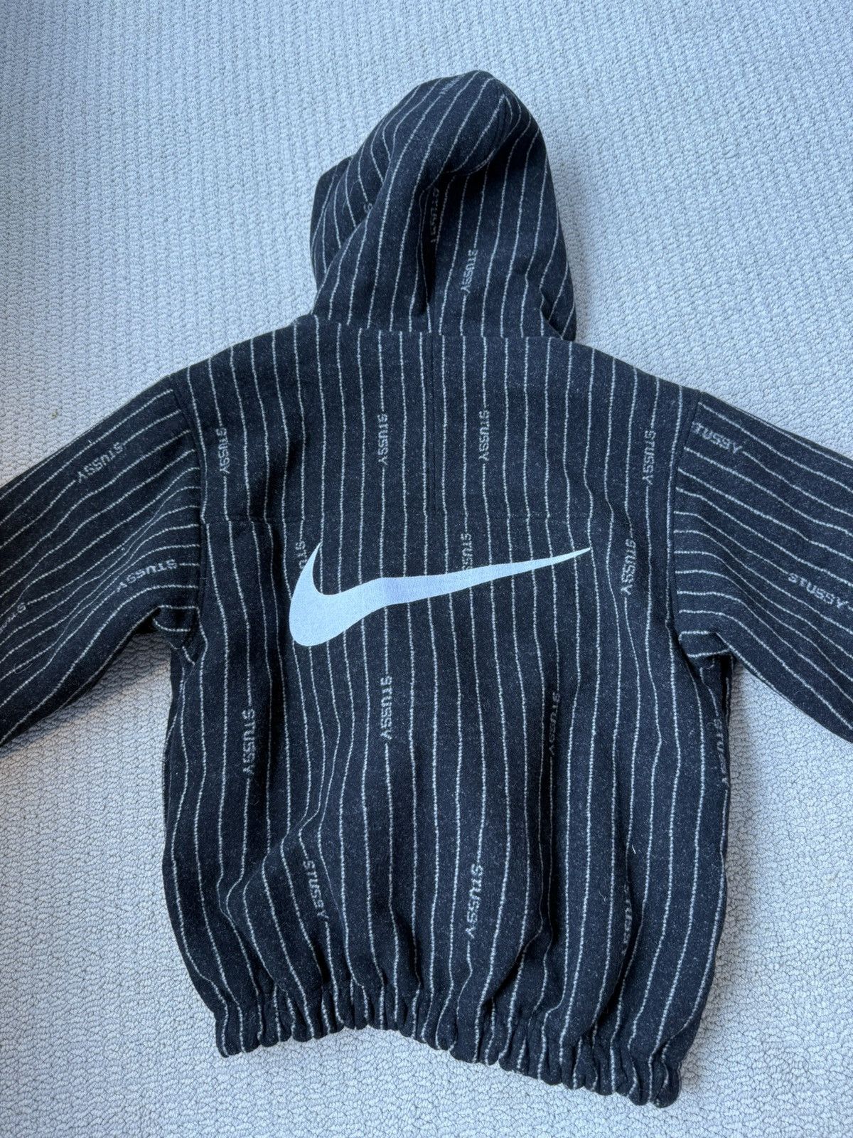 Nike × Stussy Stussy × Nike Stripe Wool Jacket 'Black' Size US S / EU 44-46 / 1 - 3 Thumbnail