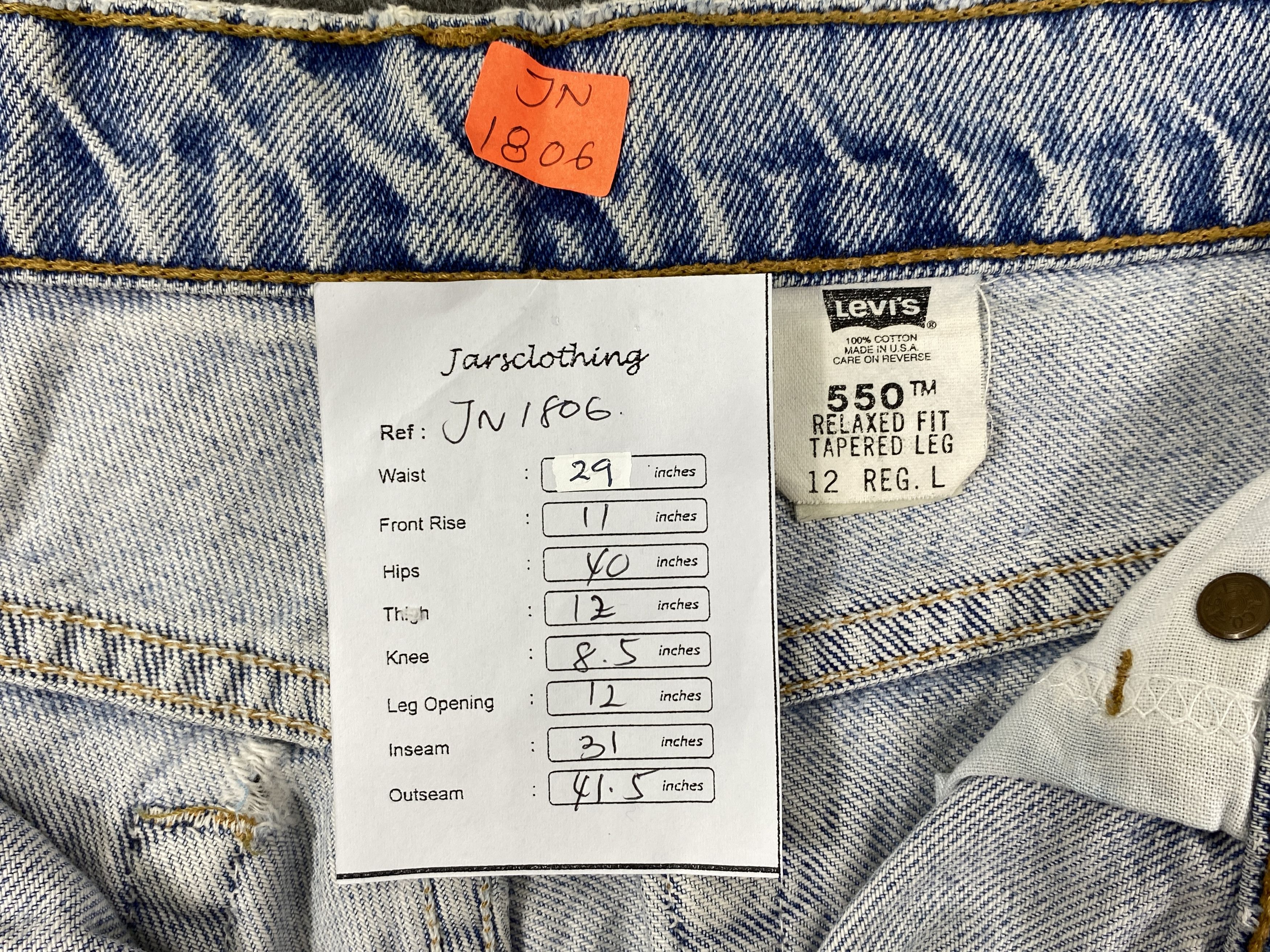 Levi's Light Blue Wash Vintage Levi's 550 USA 29x31 Denim JN1806 Size US 29 - 7 Thumbnail