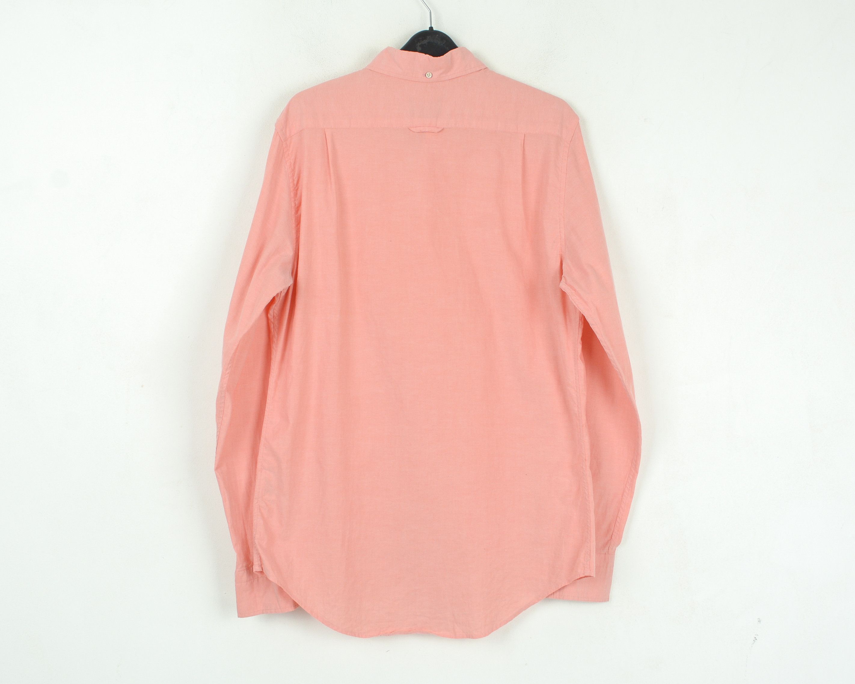 Gant Mens M Washed Pinpoint Oxford Long Sleeved Shirt Pink Casual Size US M / EU 48-50 / 2 - 6 Thumbnail