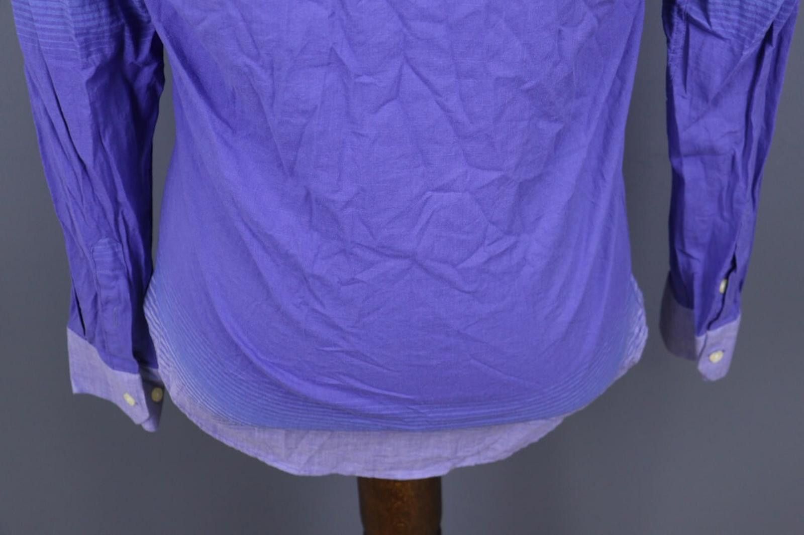 Lacoste Lacoste Slim Fit Regular Fit Blue Striped Up Shirt Size 43 Size US M / EU 48-50 / 2 - 12 Thumbnail