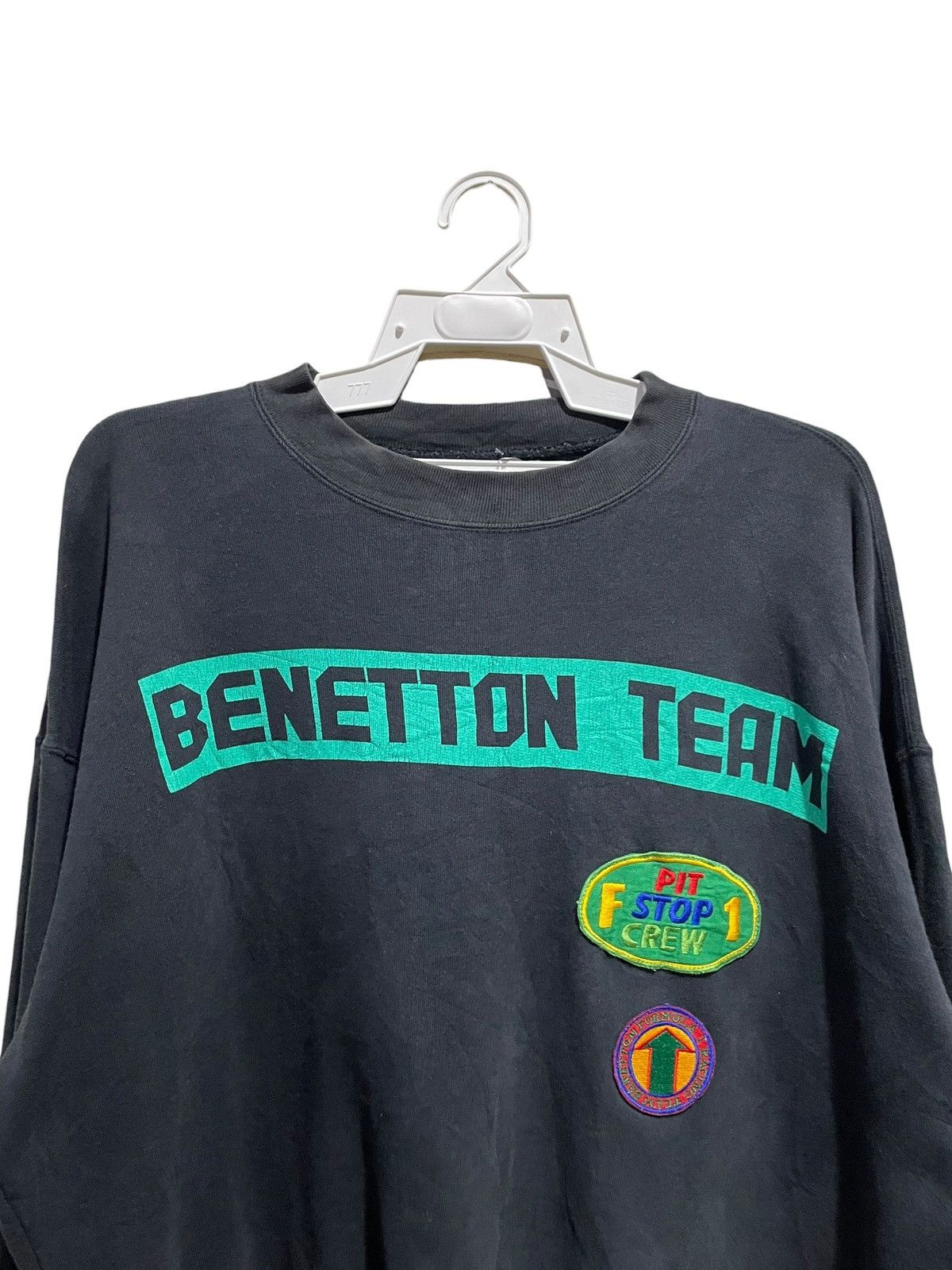 Benetton VTG Early 90s Benetton F1 Racing Solarized Jumper Sweater Size US L / EU 52-54 / 3 - 4 Thumbnail