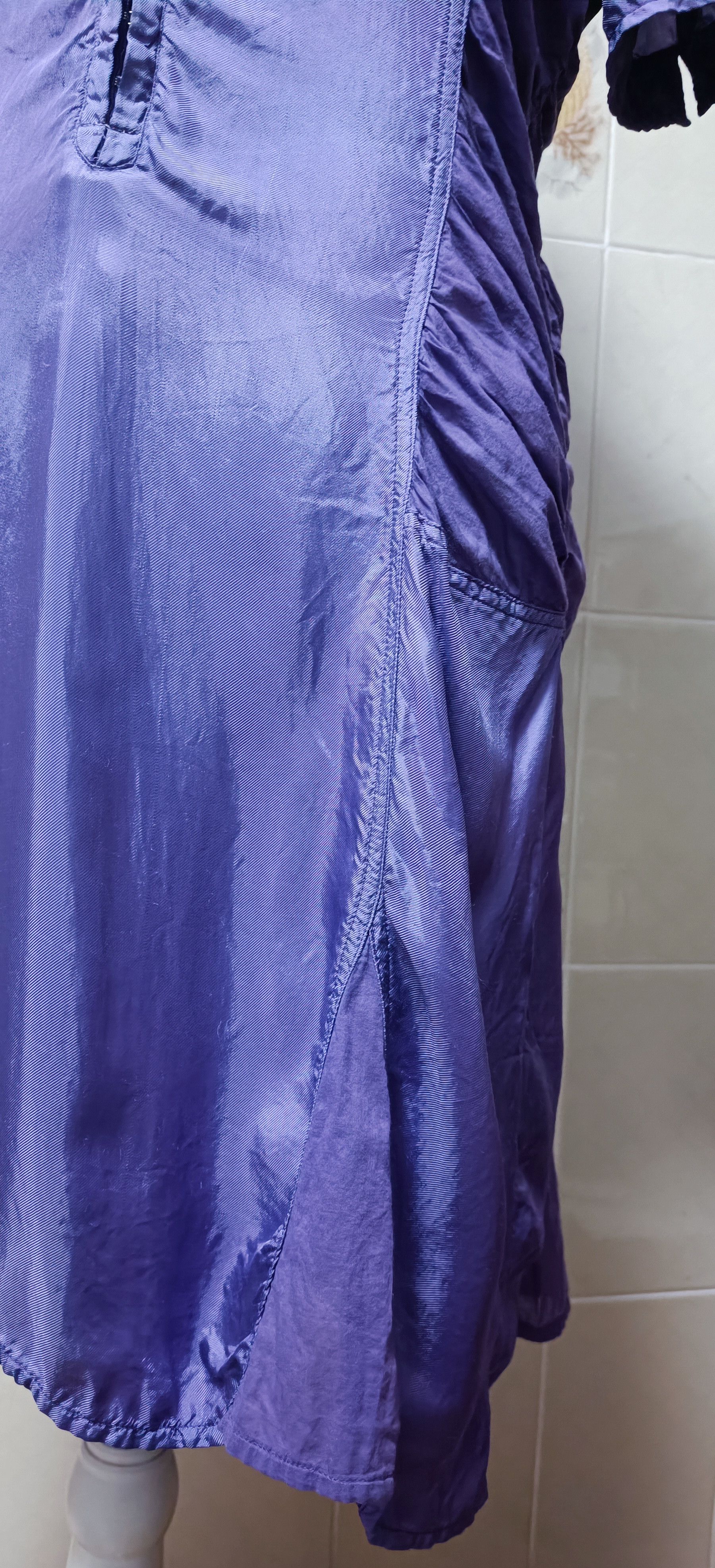 Jean Paul Gaultier Purple satin dress, with draped material Size M / US 6-8 / IT 42-44 - 6 Thumbnail