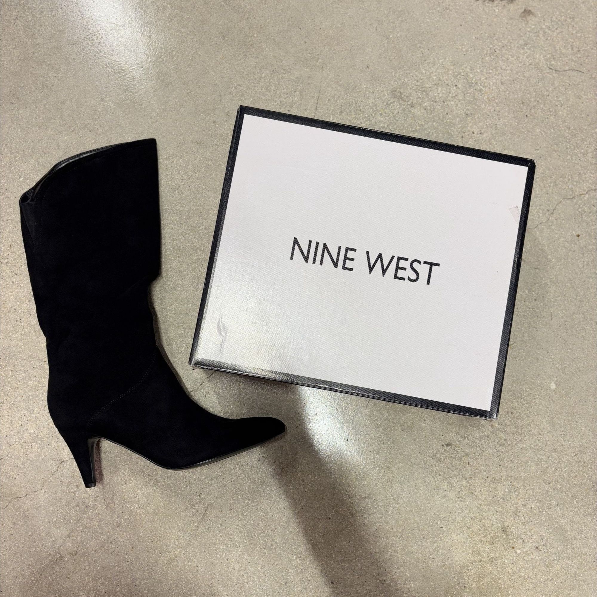 Nine West NINE WEST / Buyah-2 / Black / Suede / Below the Knee / Higth Size US 9.5 / IT 39.5 - 6 Thumbnail