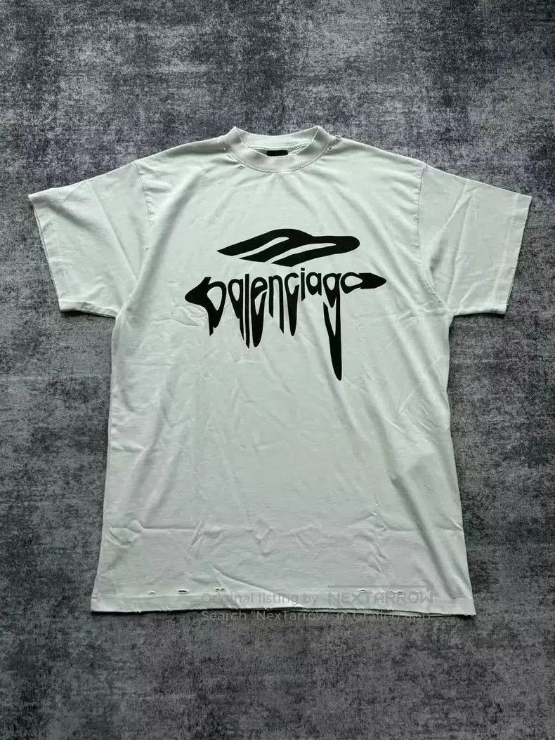 Balenciaga Balenciaga Melted 3B Logo Distressed Tee. Size US XS / EU 42 / 0 - 1 Thumbnail