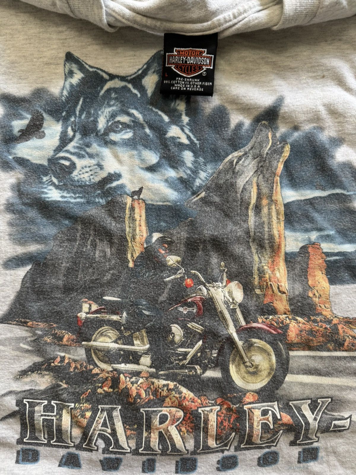 Harley Davidson Vintage Harley Wolf Nature Tee Size US L / EU 52-54 / 3 - 5 Thumbnail