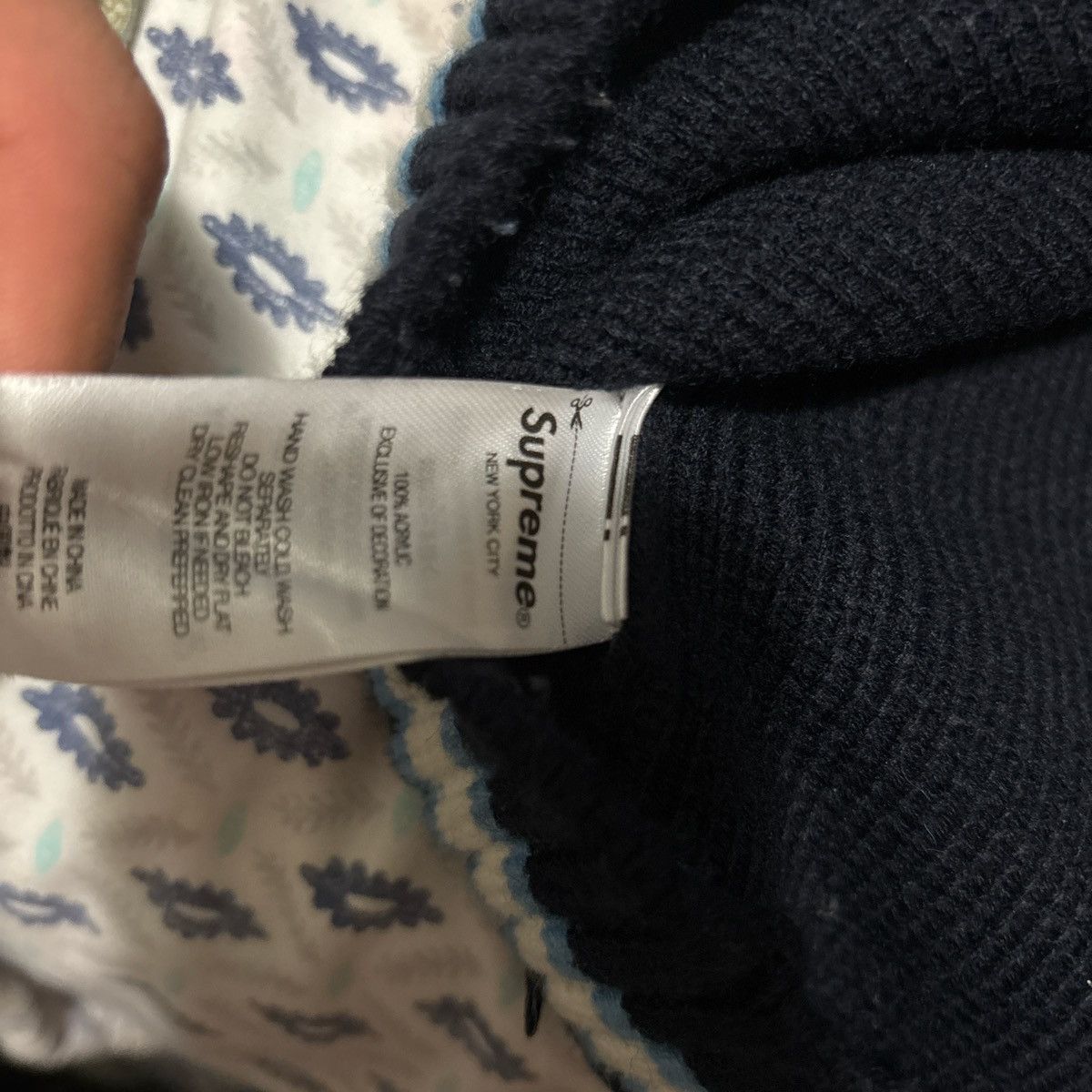 Supreme Supreme Navy Half Zip Sweater Size US L / EU 52-54 / 3 - 7 Thumbnail
