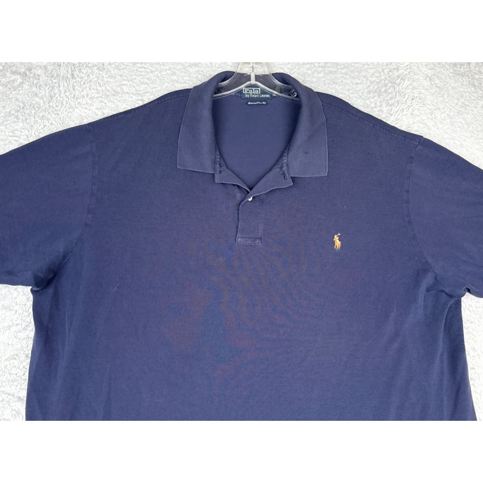 Ralph Lauren VINTAGE Ralph Lauren Polo Shirt Men 4XL Blue Short Sleeve Cotton Size US XXL / EU 58 / 5 - 4 Thumbnail