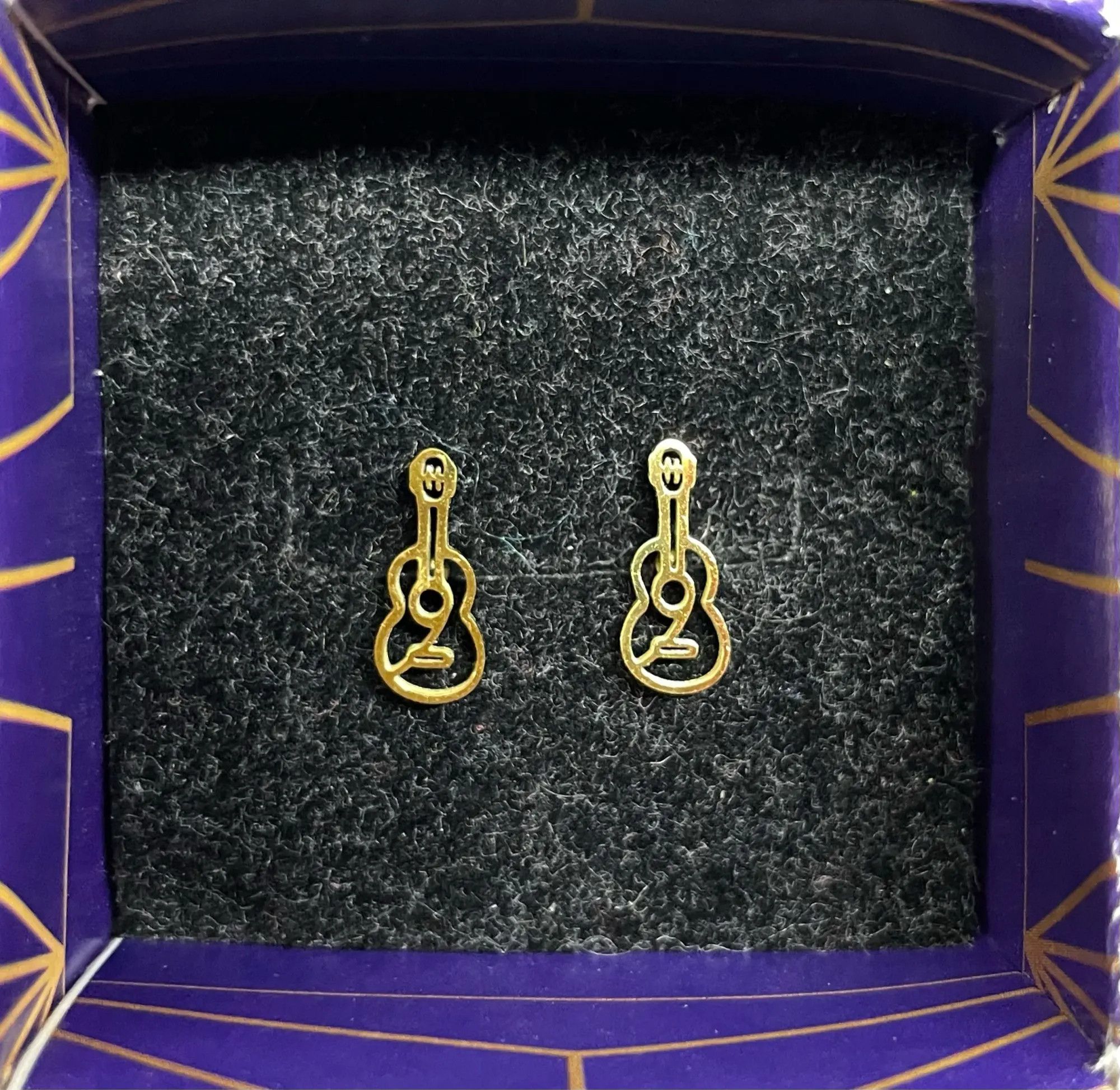 Jewelry Music Instrument Guitar Stud Earrings Charm Earring Gift Size ONE SIZE - 3 Thumbnail