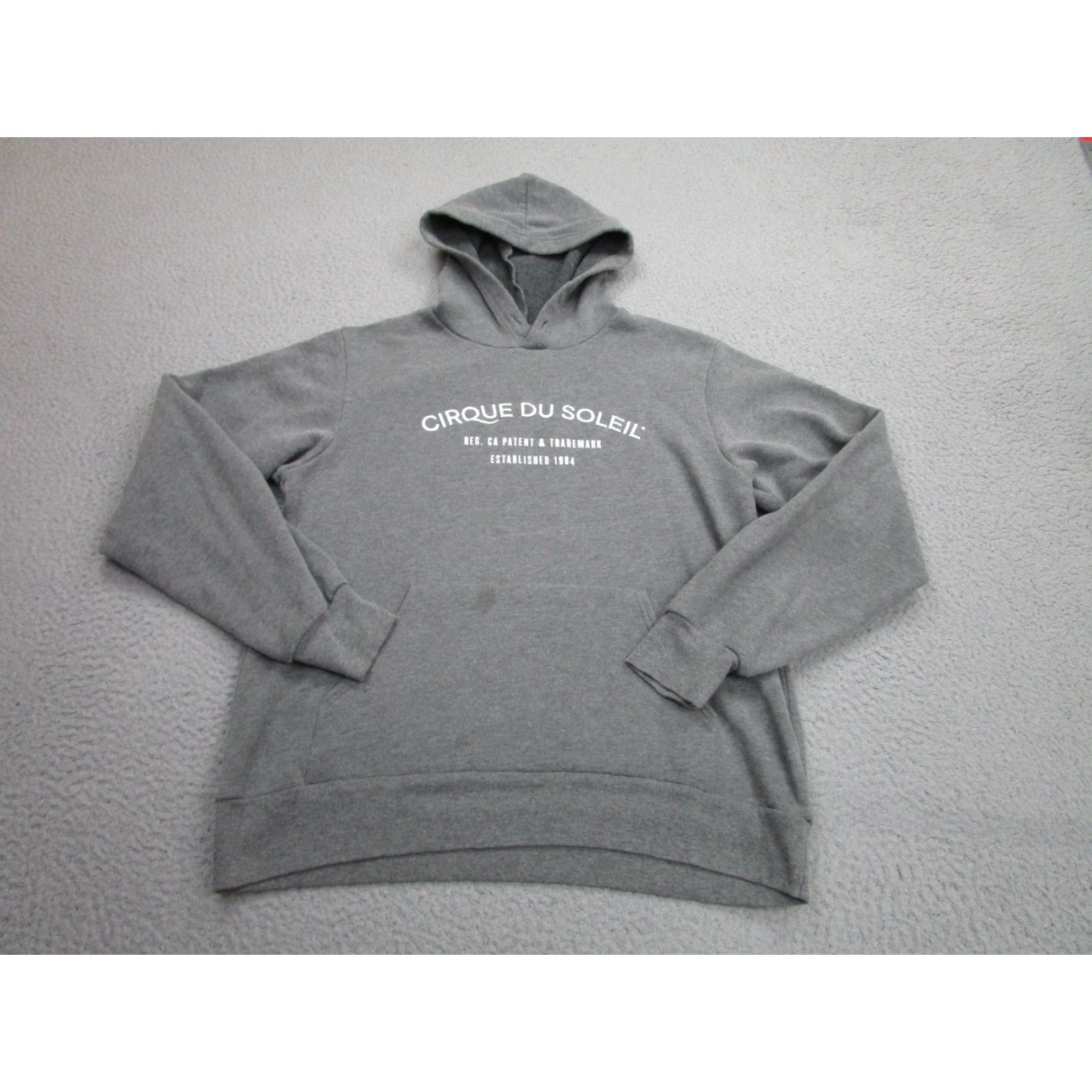 Logo 7 VINTAGE Cirque du Soleil Hoodie Mens M Gray Pullover Fleece Logo Graphic Print Size US M / EU 48-50 / 2 - 2 Thumbnail