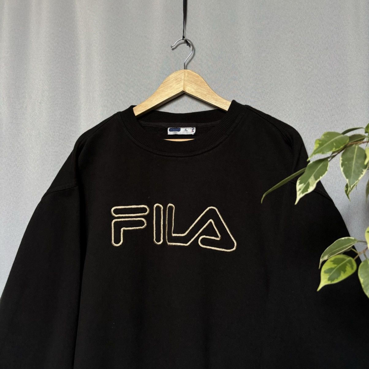 Fila Fila vintage rare sweatshirt black big logo xl streetwear Size US XL / EU 56 / 4 - 2 Thumbnail