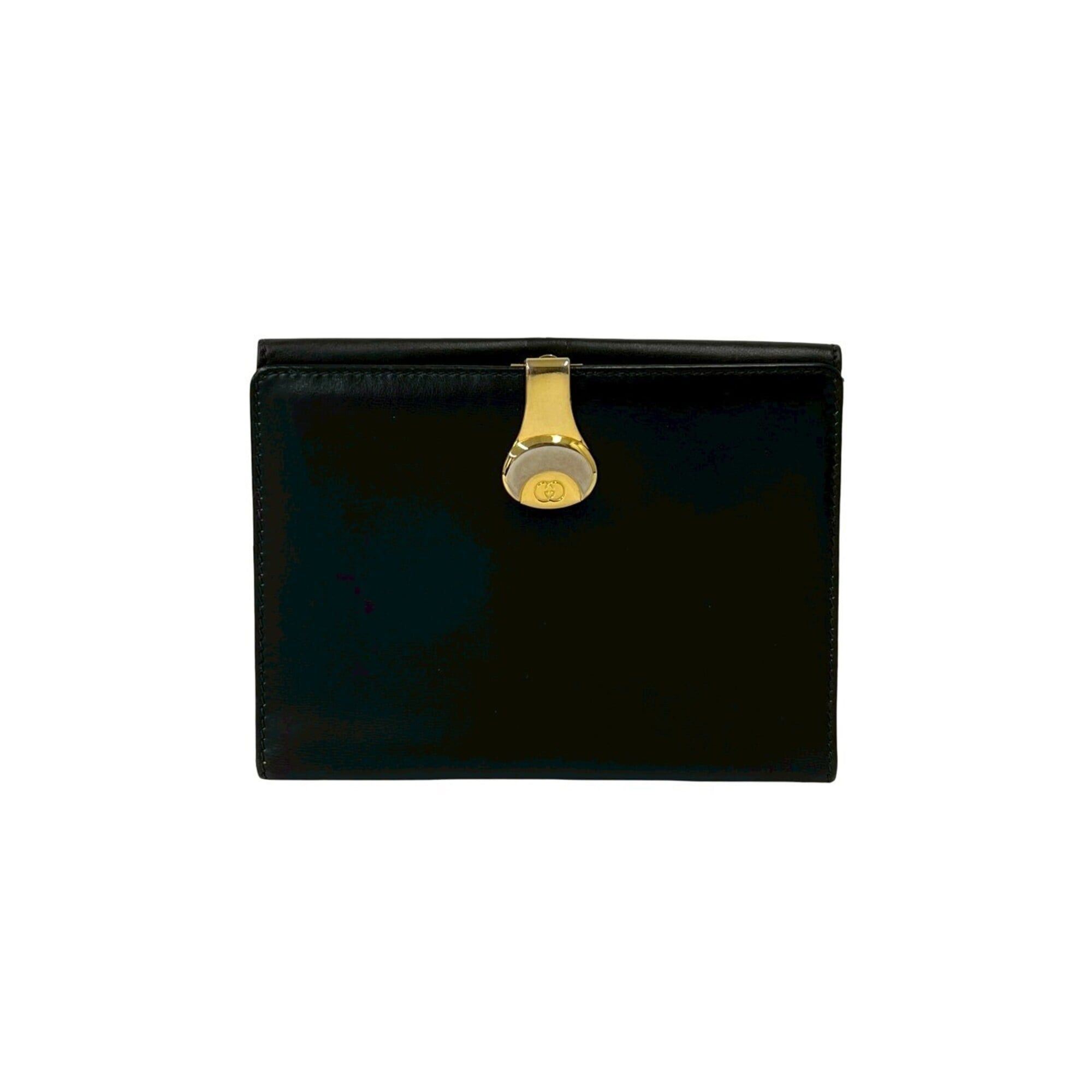 Gucci GUCCI Vintage GG Logo Leather Bi-fold Wallet, Black, 56612 Size ONE SIZE - 1 Thumbnail