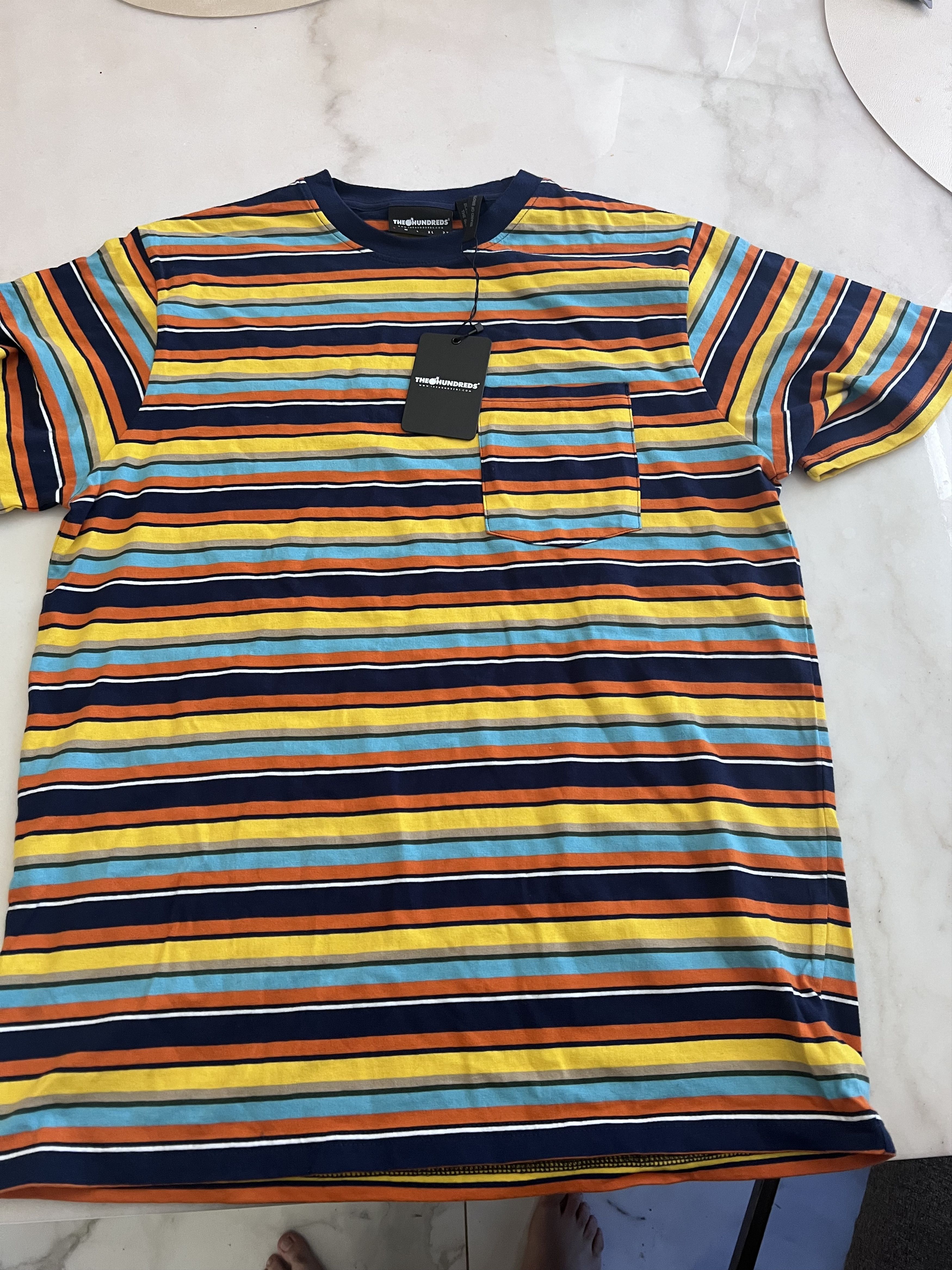 The Hundreds The Hundreds Skaters Short Sleeve Gold Striped Size Small Size US S / EU 44-46 / 1 - 1 Thumbnail