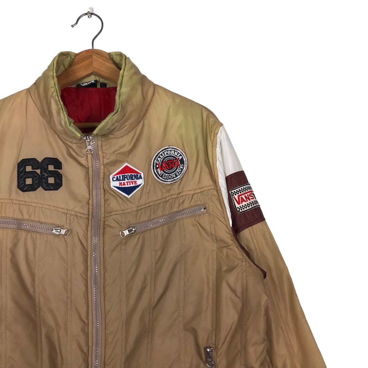 Japanese Brand 🔥Vintage Puffer Down Bomber Jacket Vans Skate Wear Design Size US L / EU 52-54 / 3 - 6 Thumbnail