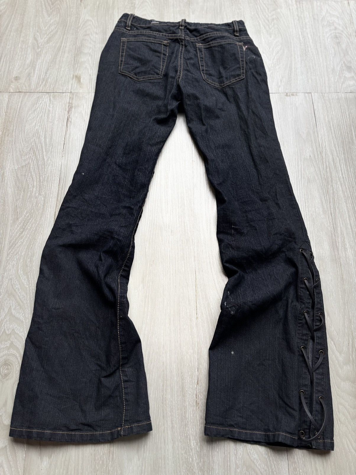 Japanese Brand Vg lace up flare jeans Size US 27 - 5 Thumbnail